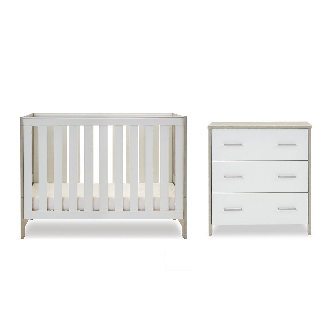  Obaby Nika Mini 2 Piece Room Set - Grey Wash + White、mySite、merchandisen