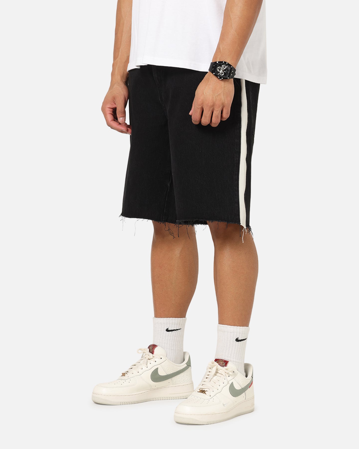 Saint Morta Amplus Sidewinder Denim Jorts Black/Off White、mySite、zt4zffjzw