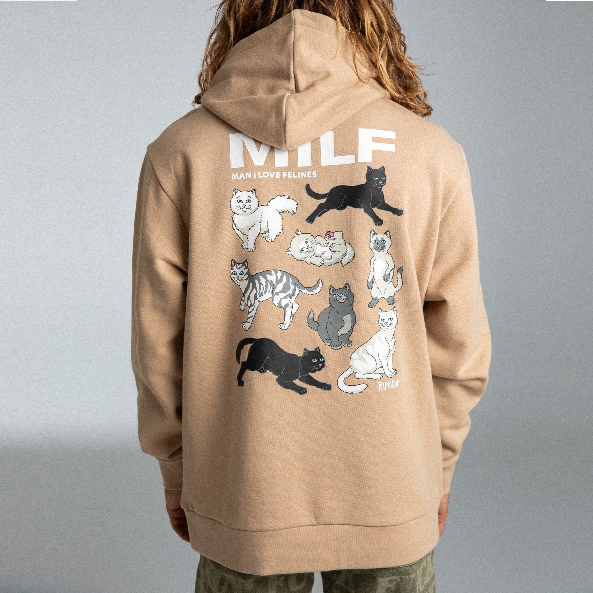 Man I Love Felines Hoodie (Almond)、mySite、merchandisen
