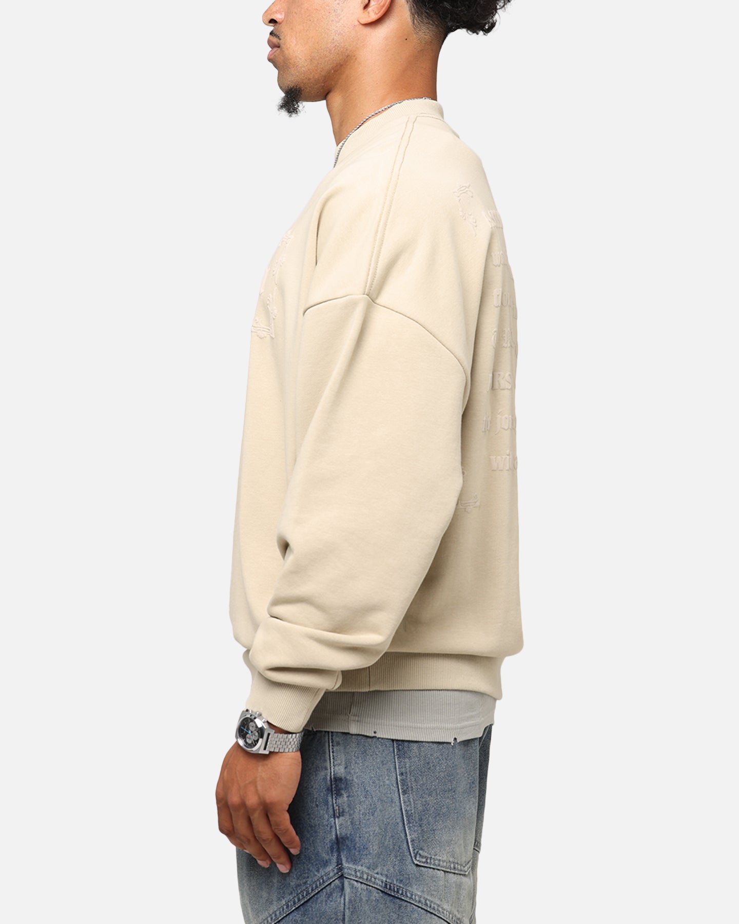 Saint Morta Repentant Heart Crewneck Stone、mySite、zt4zffjzw