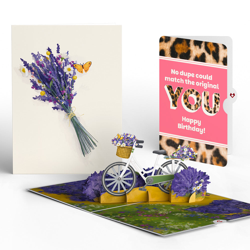 Lavender Bicycle Birthday Pop-Up Card and The original YOU Sentiment Set、mySite、solidvoid