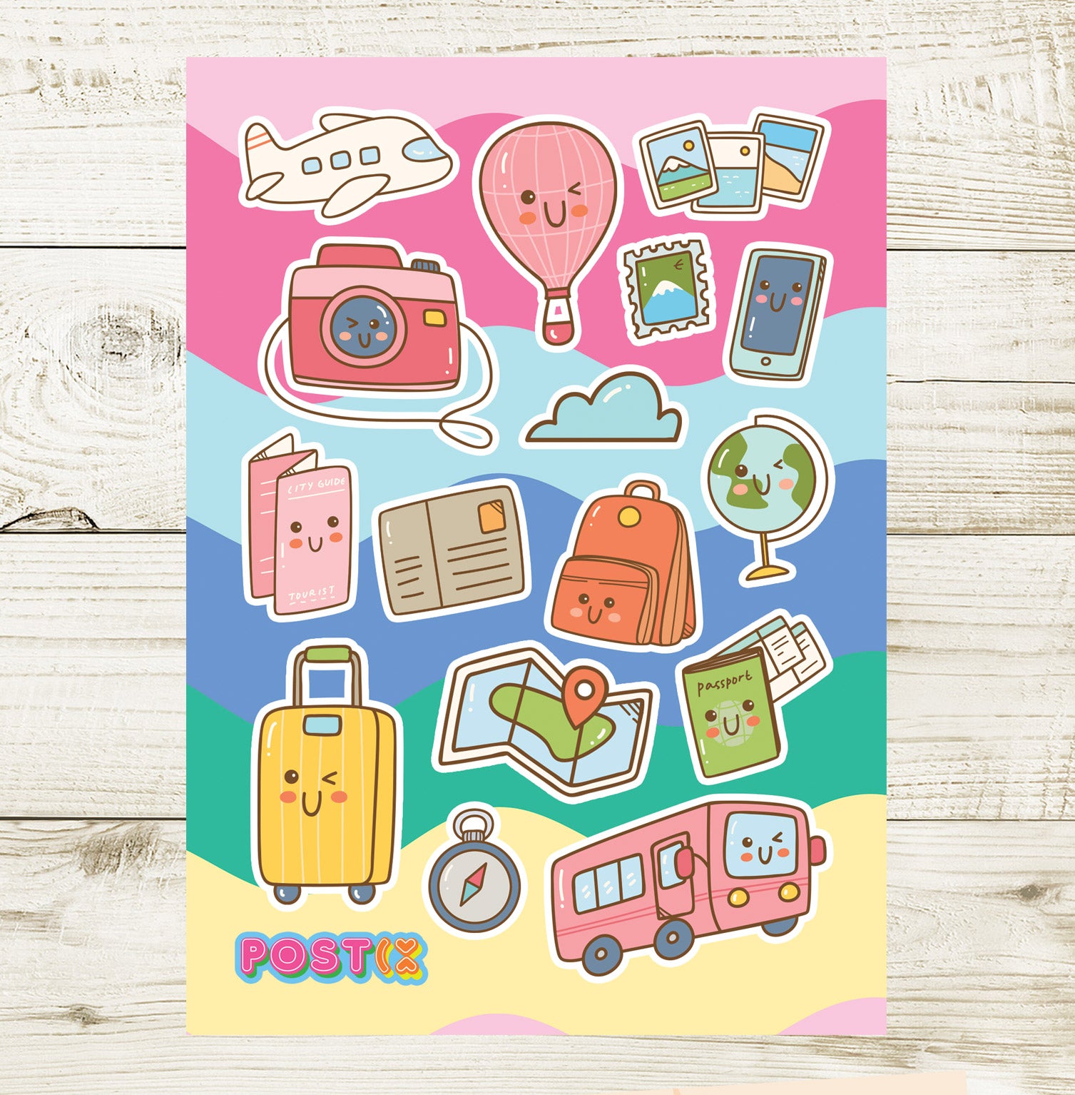  Kawaii Adventures Sticker Sheet、mySite、ghnorth