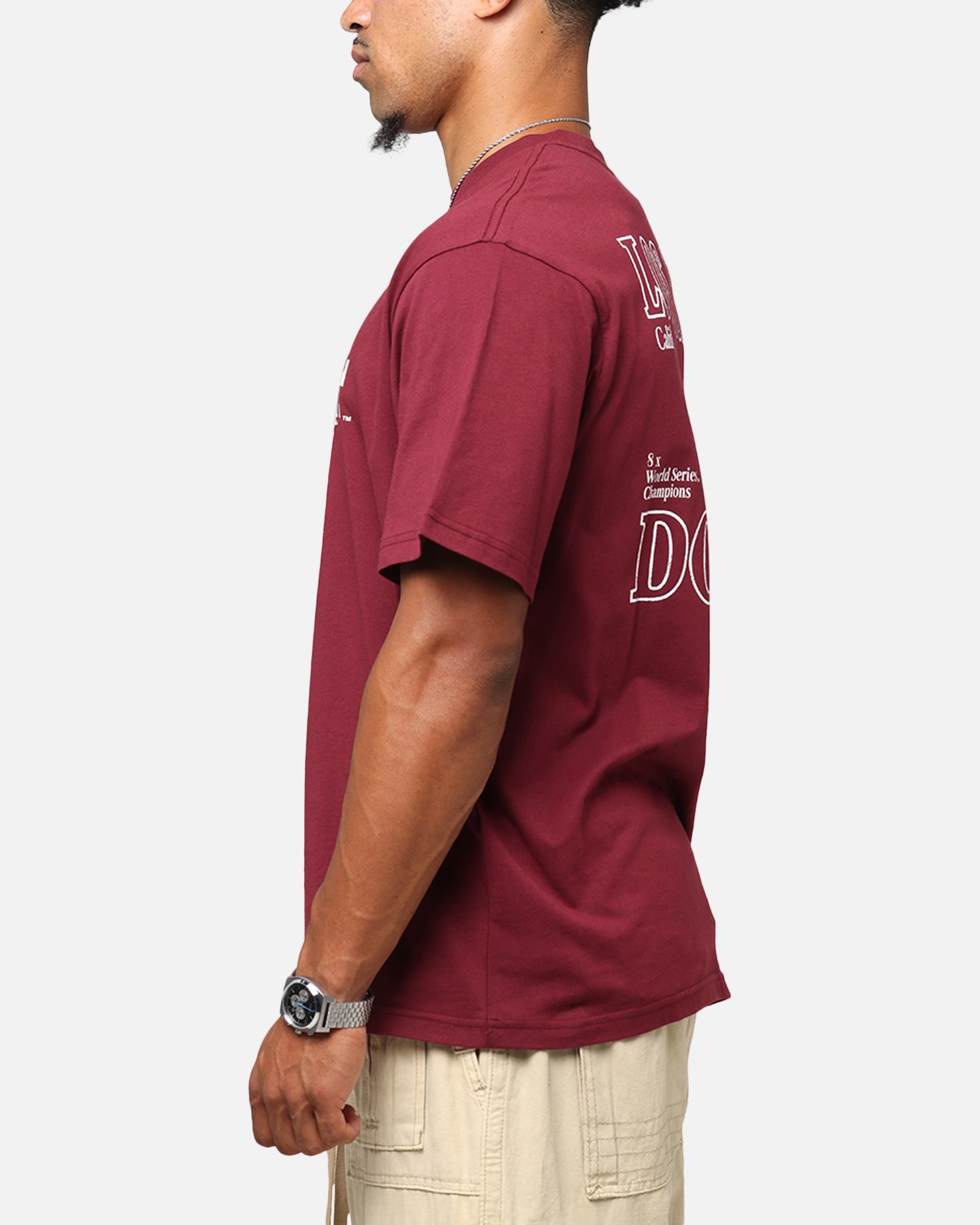 Majestic Athletic Los Angeles Dodgers Cassell Wordmark T-Shirt Maroon、mySite、zt4zffjzw