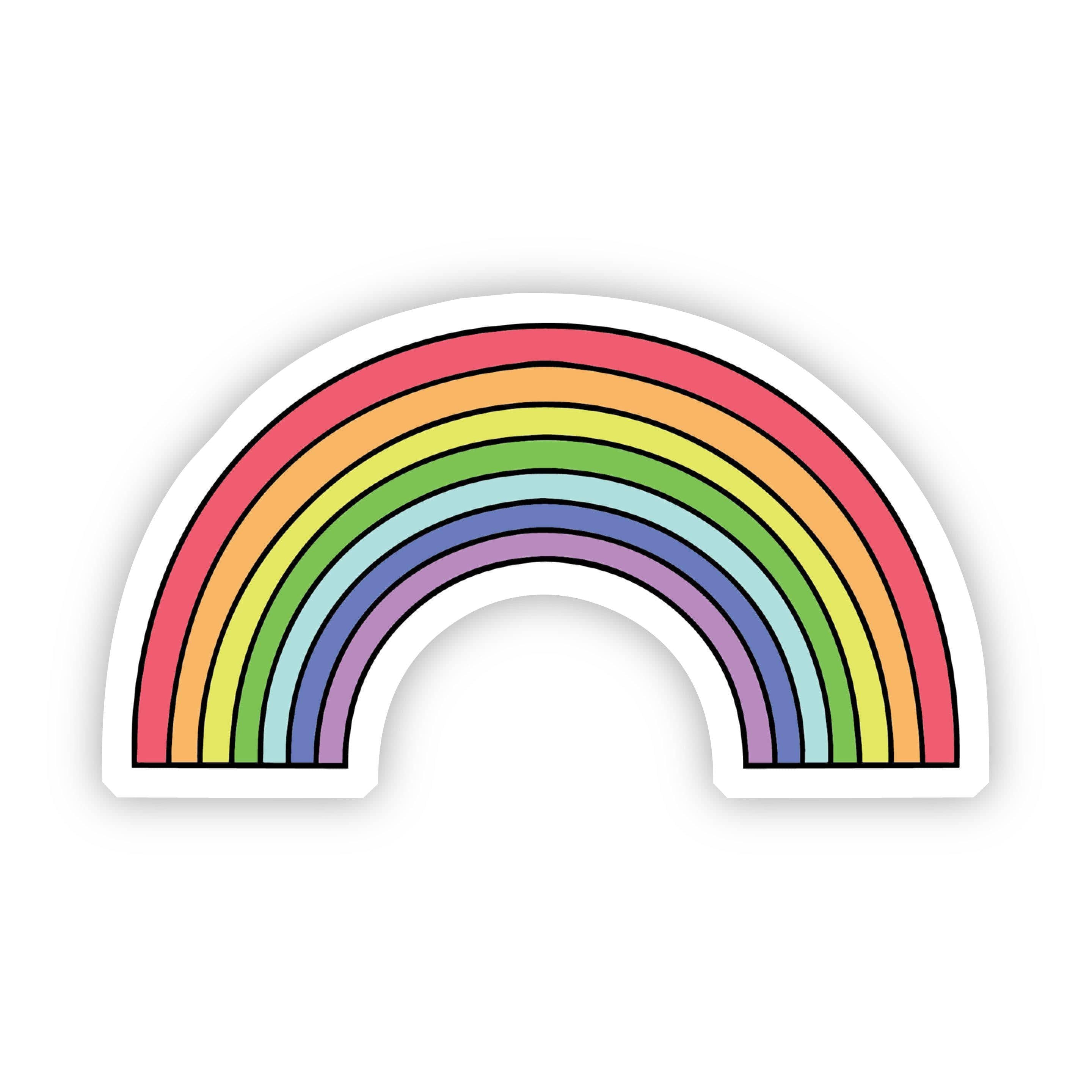  Multicolor Rainbow Aesthetic Sticker、mySite、elrpsem3k