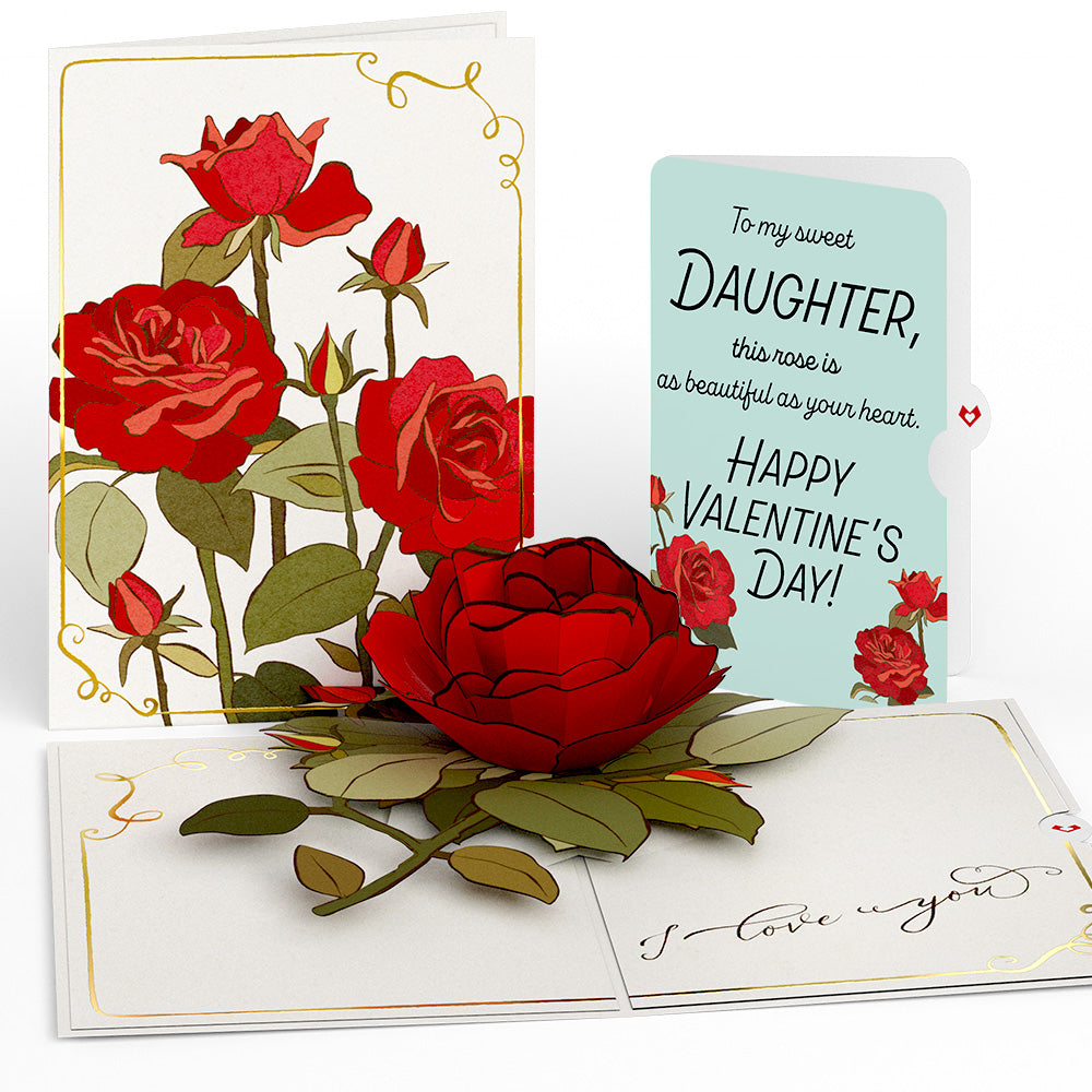 I Love You Roses Valentine Pop-Up Card and Sentiment Set for Daughter、mySite、solidvoid