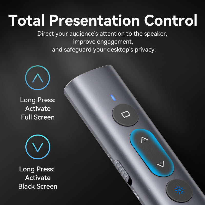 Vention Wireless PowerPoint Presentation Clicker with Green Laser Pointer、mySite、fannypackpong