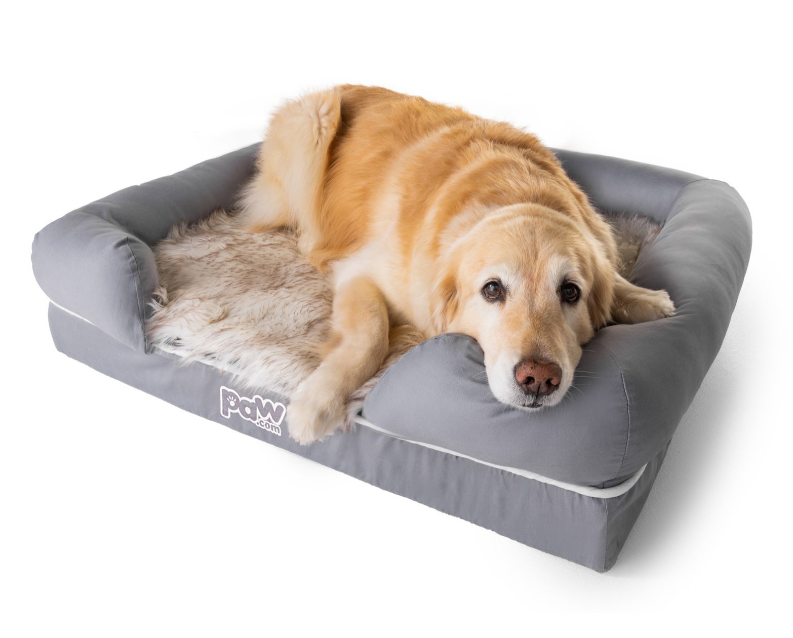 PupLounge™ Memory Foam Dog Bed Cover - Original Grey (Bed Not Included)、mySite、solidvoid