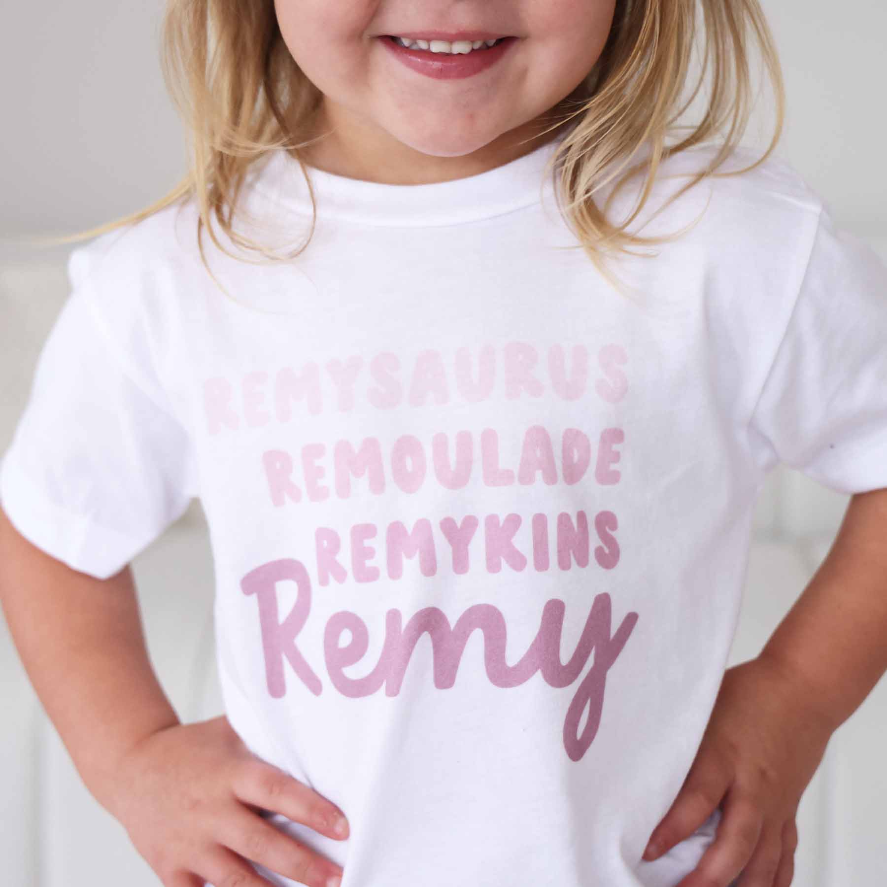  Personalized Dusty Rose Nickname Kids Graphic Tee | White、mySite、layawaytickets