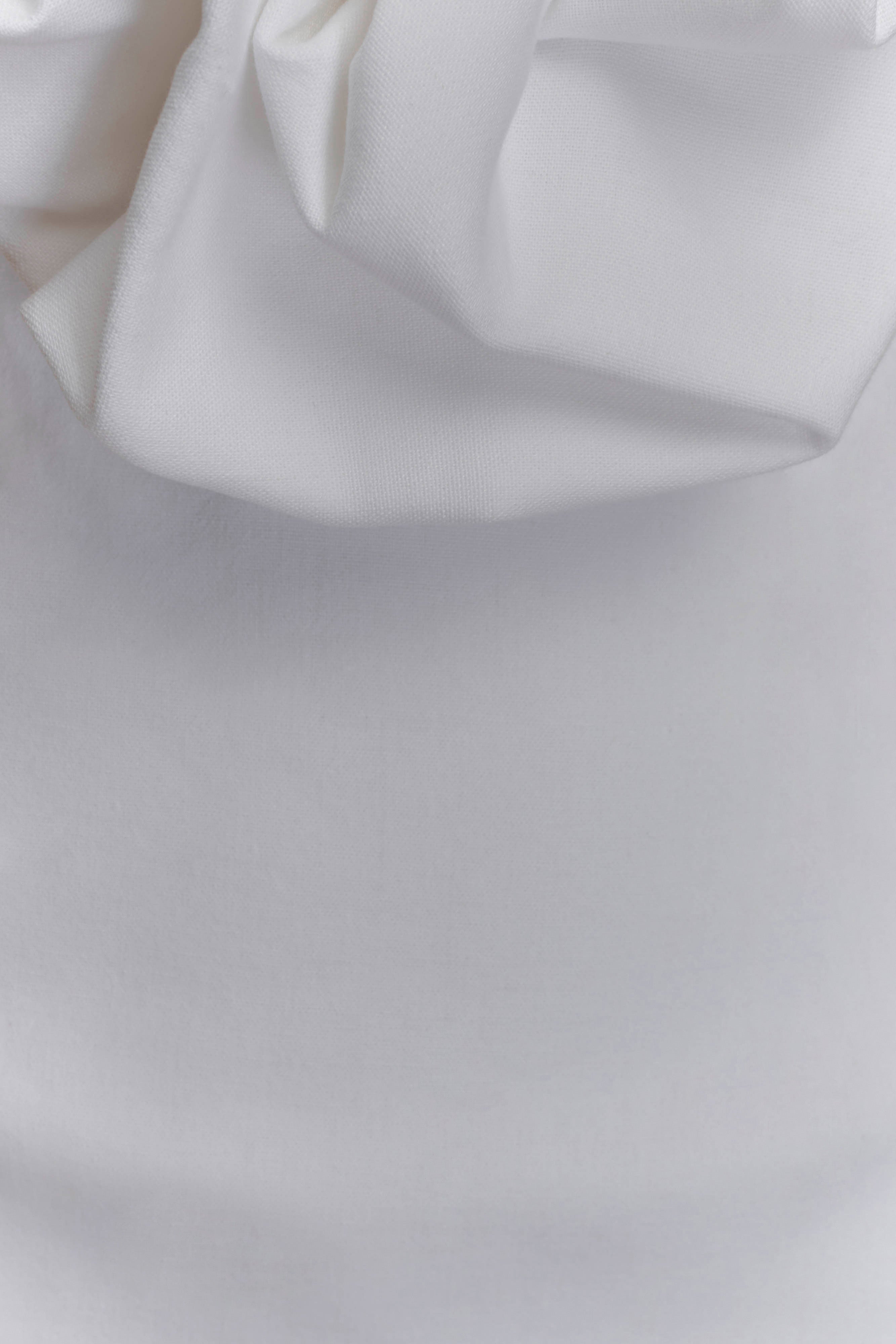 Carolyn Linen Bubble Maxi Dress - White、mySite、solidvoid