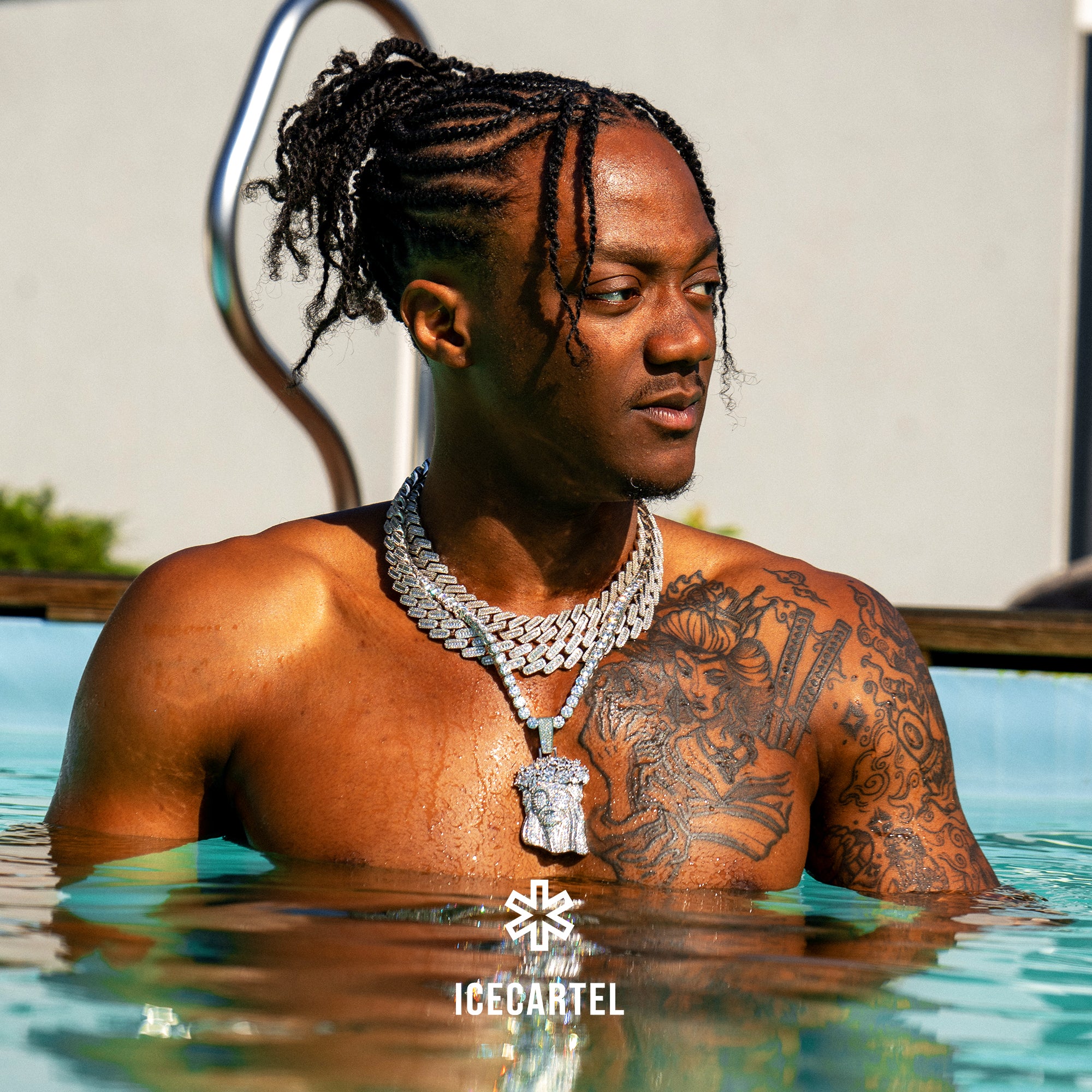 Moissanite Jesus Pendant 14K Gold、mySite、hinf8tx79