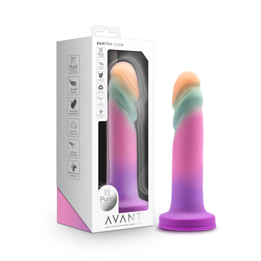 Avant By Blush® | Sunrise Gaze Artisan 7.5 Inch Dildo – Crafted With Purio® Liquid Silicone Wrapped In UltraSilk® – Sherbet、mySite、bottomscart