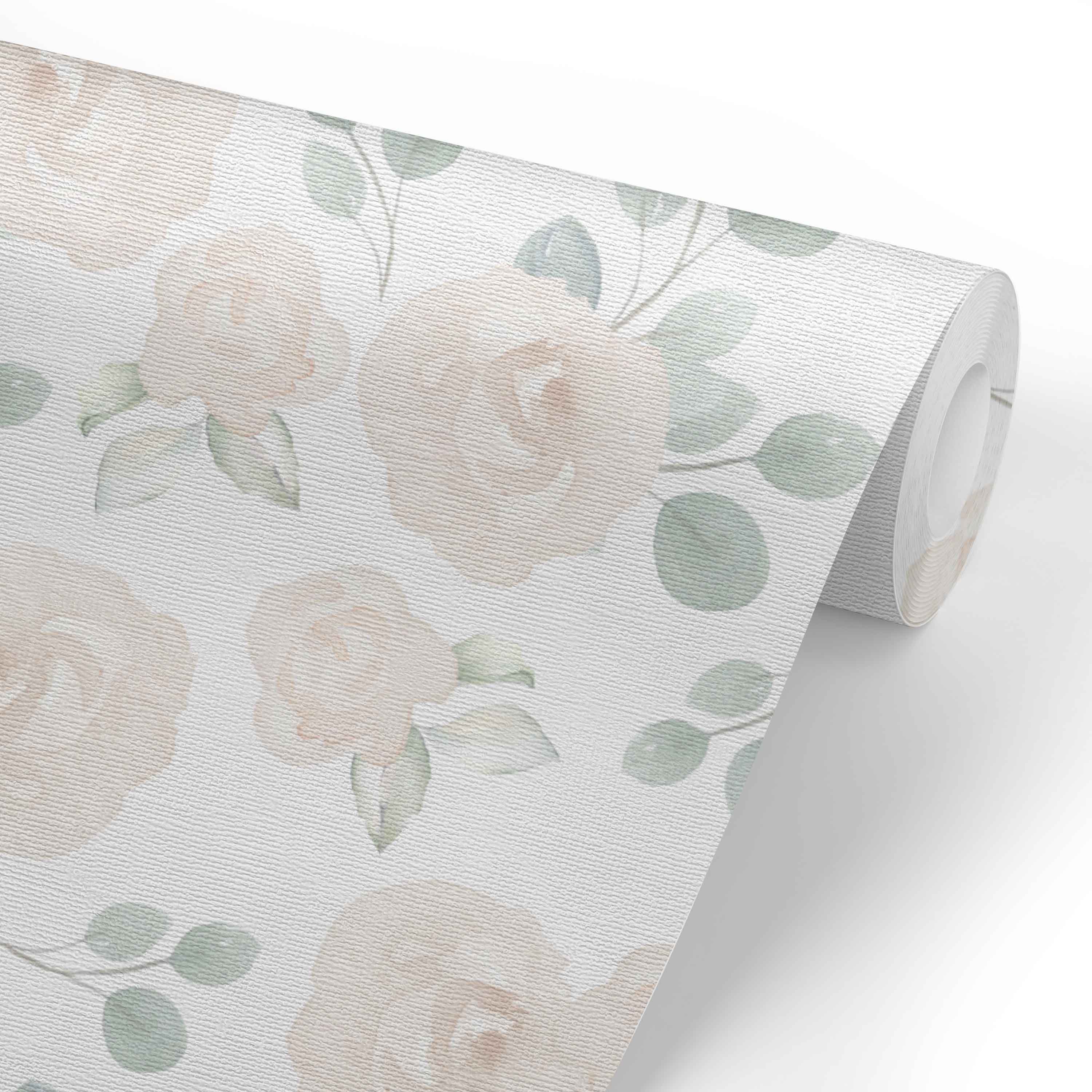  Eleanor's Ivory Floral Removable Wallpaper、mySite、layawaytickets