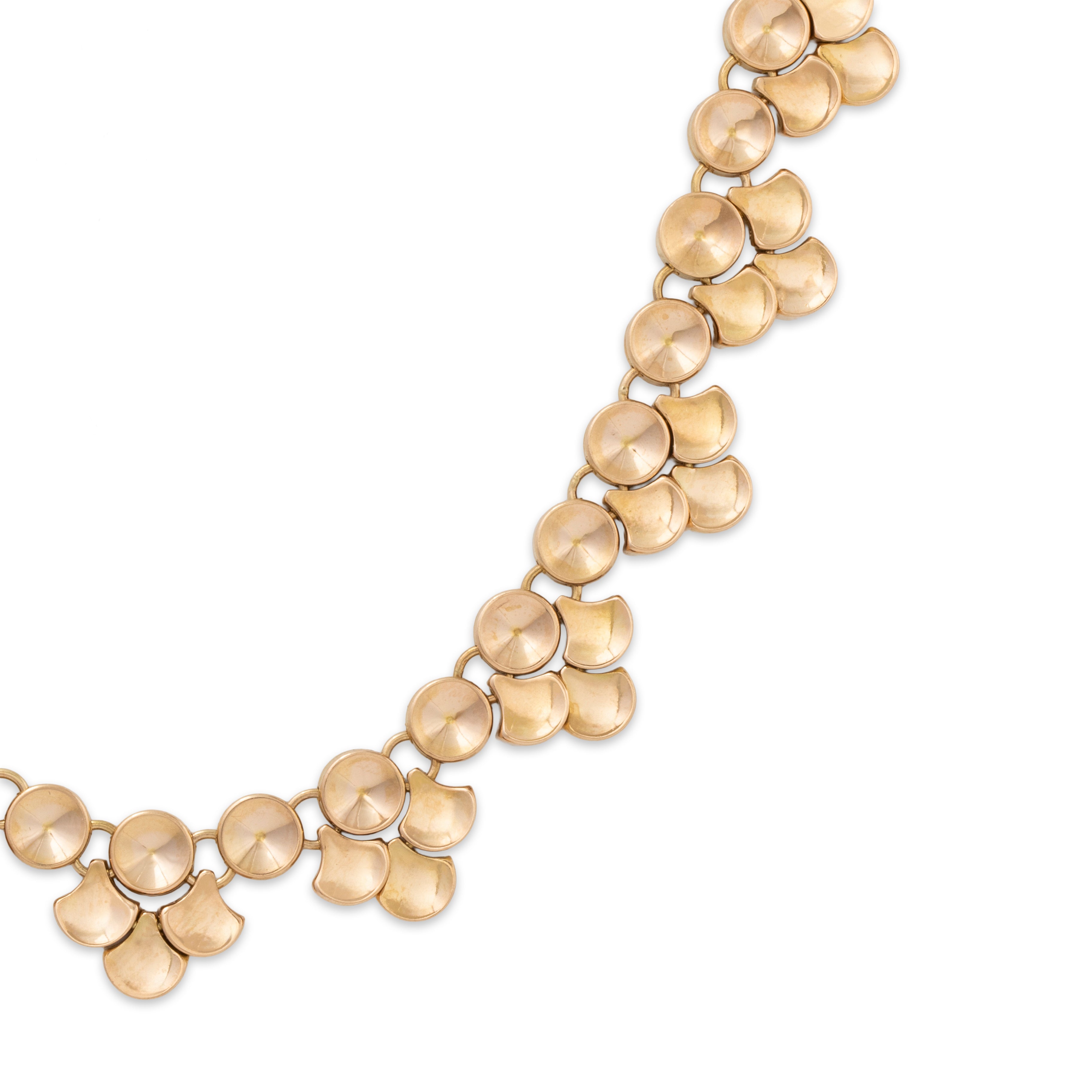 Vintage Heavy 18k Yellow Gold Superb Bubble Drop Link Necklace 16.5、mySite、hinf8tx79