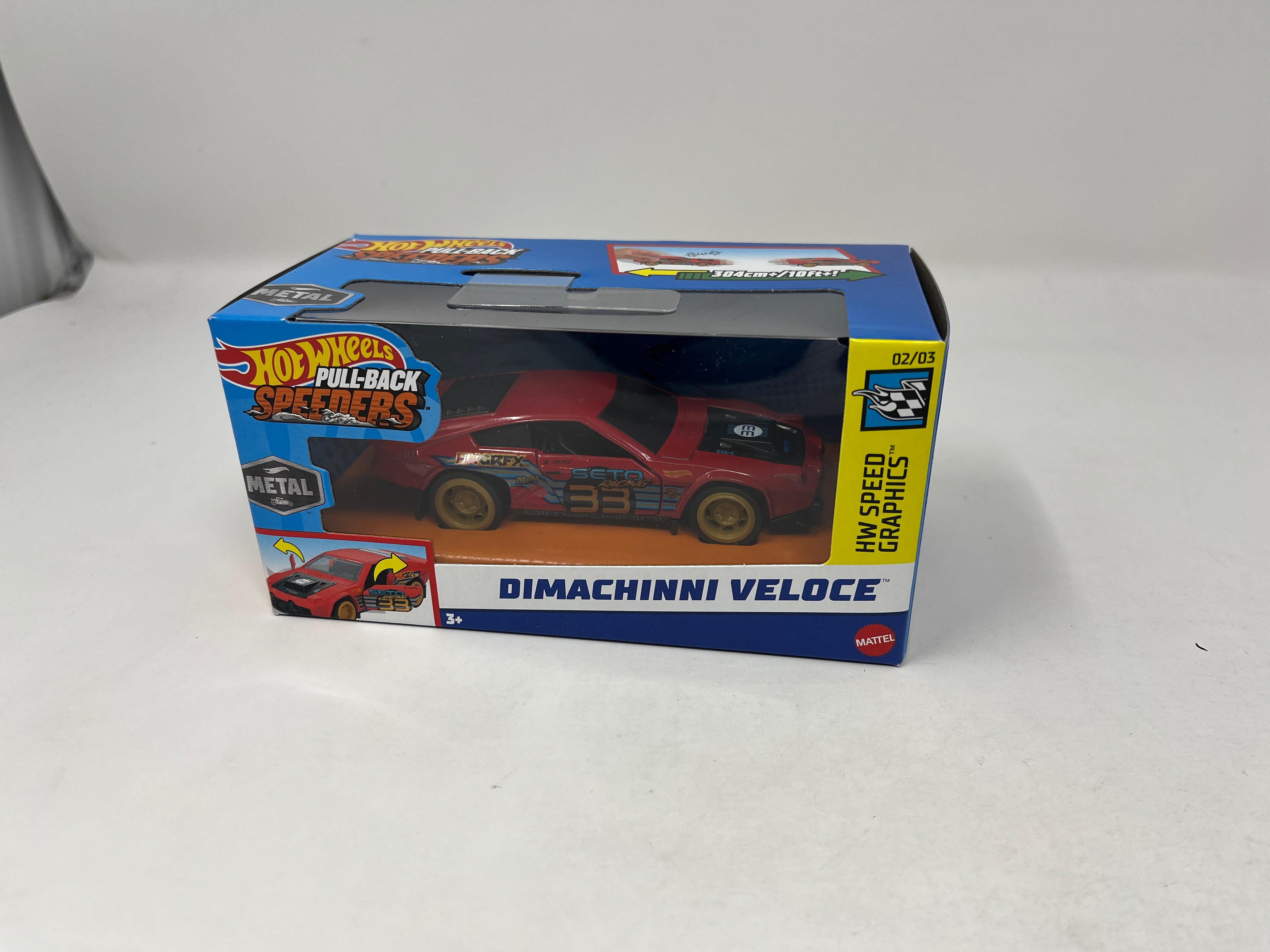 Dimachinni Veloce * RED * 2024 Hot Wheels Pull-Back Speeders 1:43 scale Case F、mySite、hgirdovlk