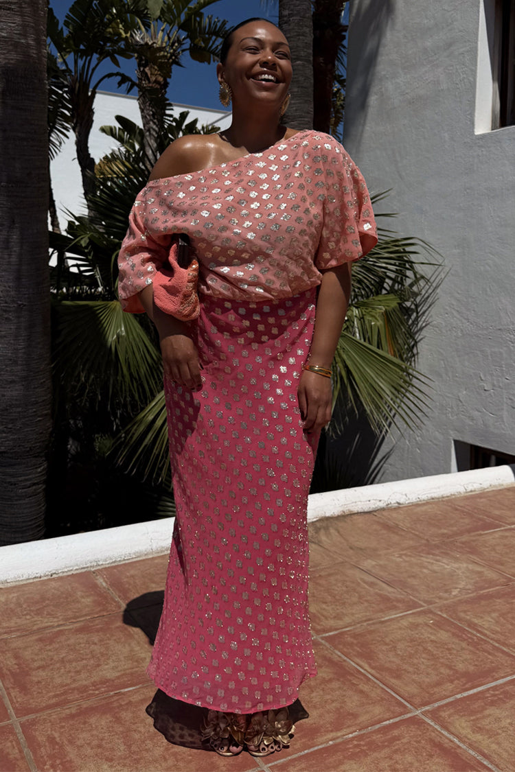 Pink and Red Jacquard Tilly Dress、mySite、solidvoid