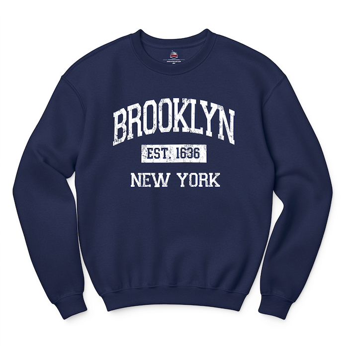 Brooklyn EST. 1636 New York Sweatshirt (5 Colors) S-3XL、mySite、vikingsvslions