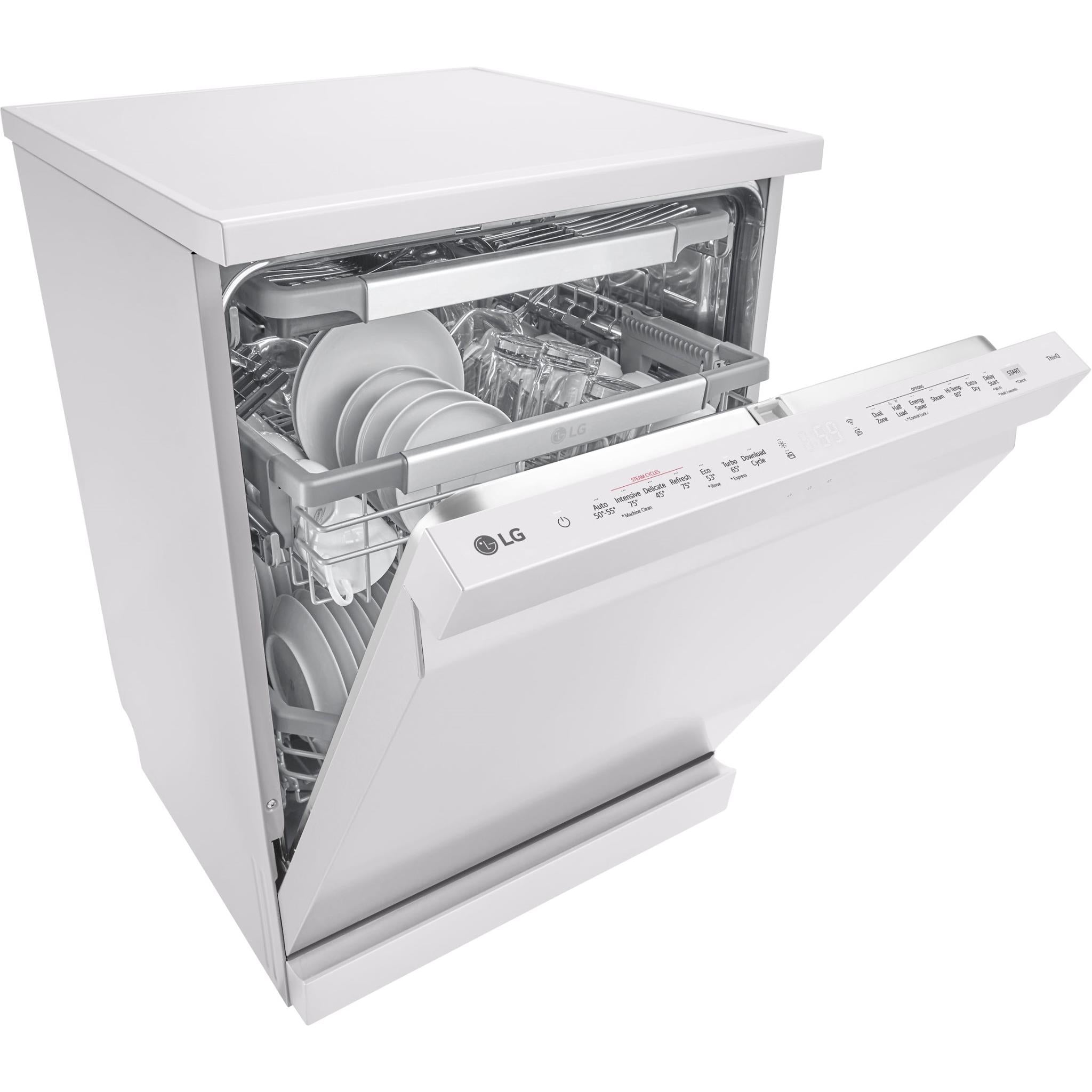 LG XDA3A25MW 15 Place QuadWash Freestanding Dishwasher (Matte White)、mySite、camillekostekn