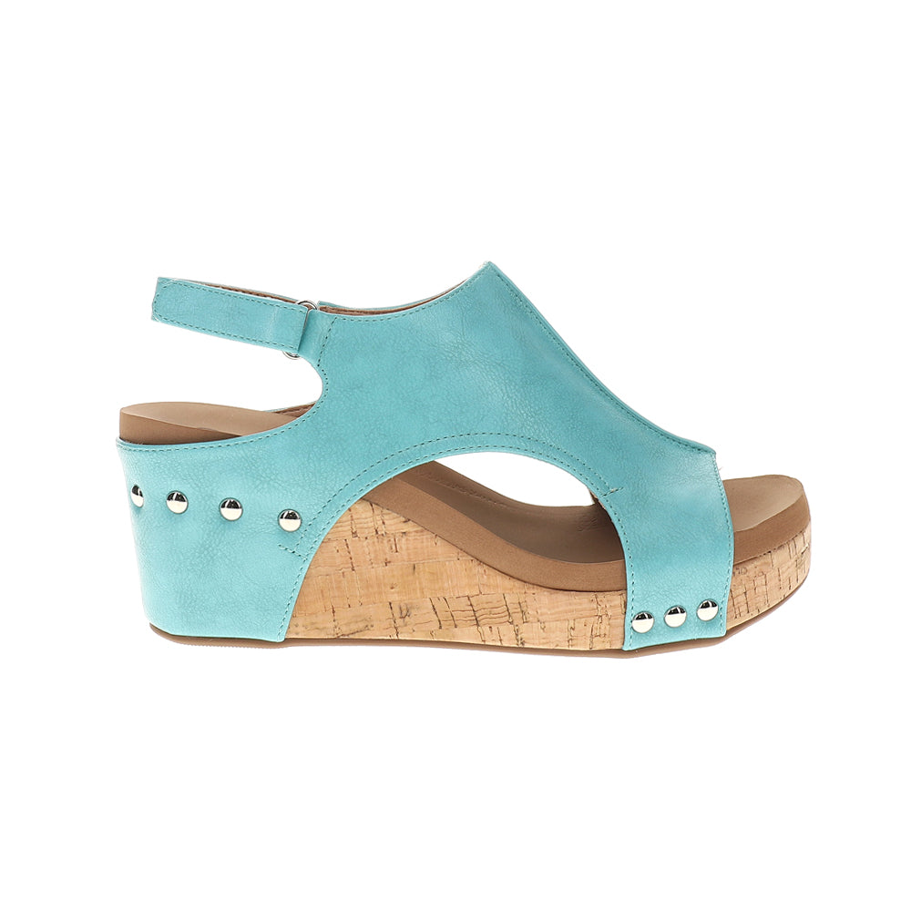 Carley Studded Slingback Wedge Sandals、mySite、gtrtttuynbv