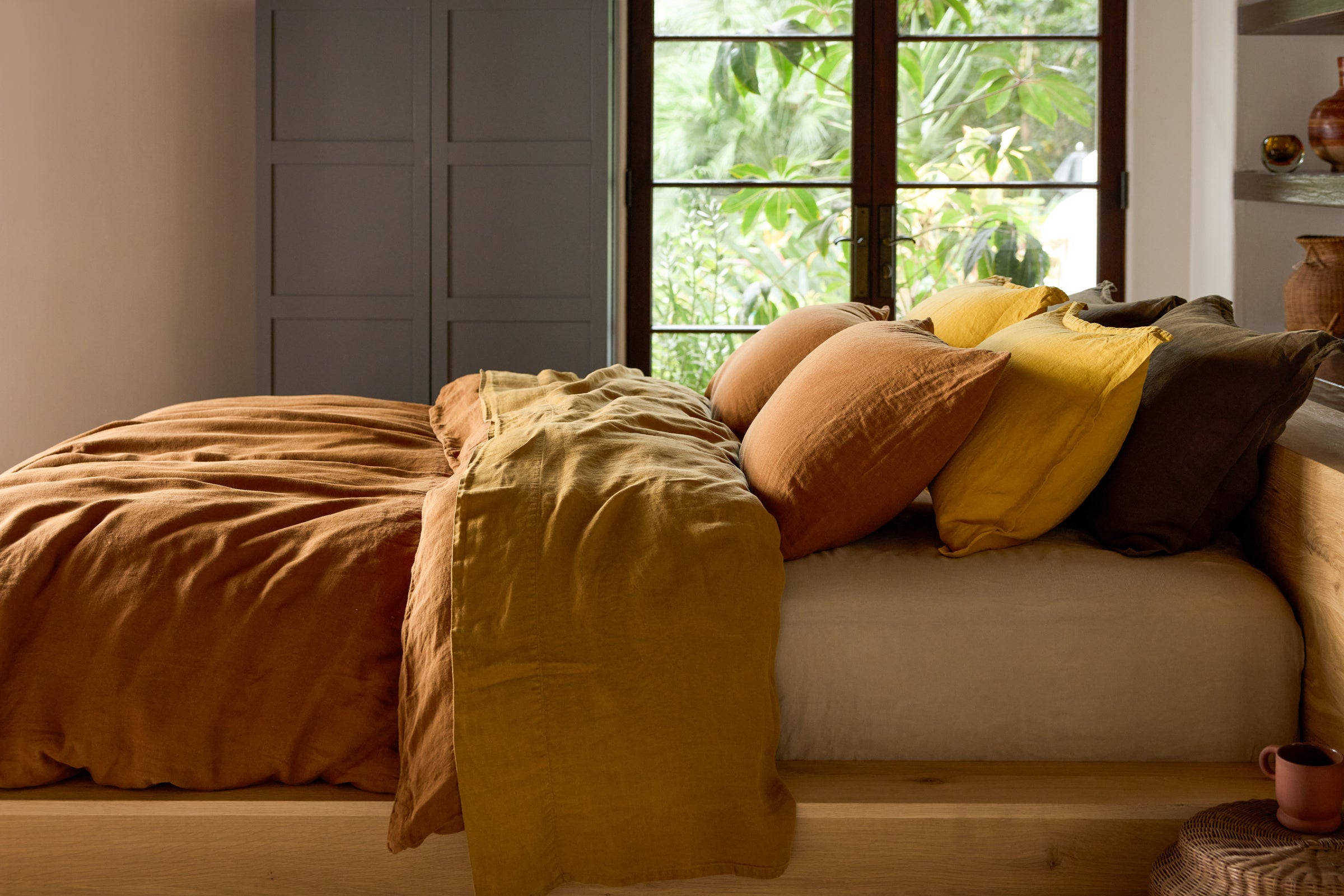  Linen Duvet Cover Set - Tobacco K/CK、mySite、sugarbowlscore