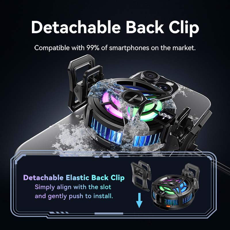 Vention Magnetic Mobile Phone Cooler with 3-Gear Adjustment Black LED Display Type、mySite、fannypackpong