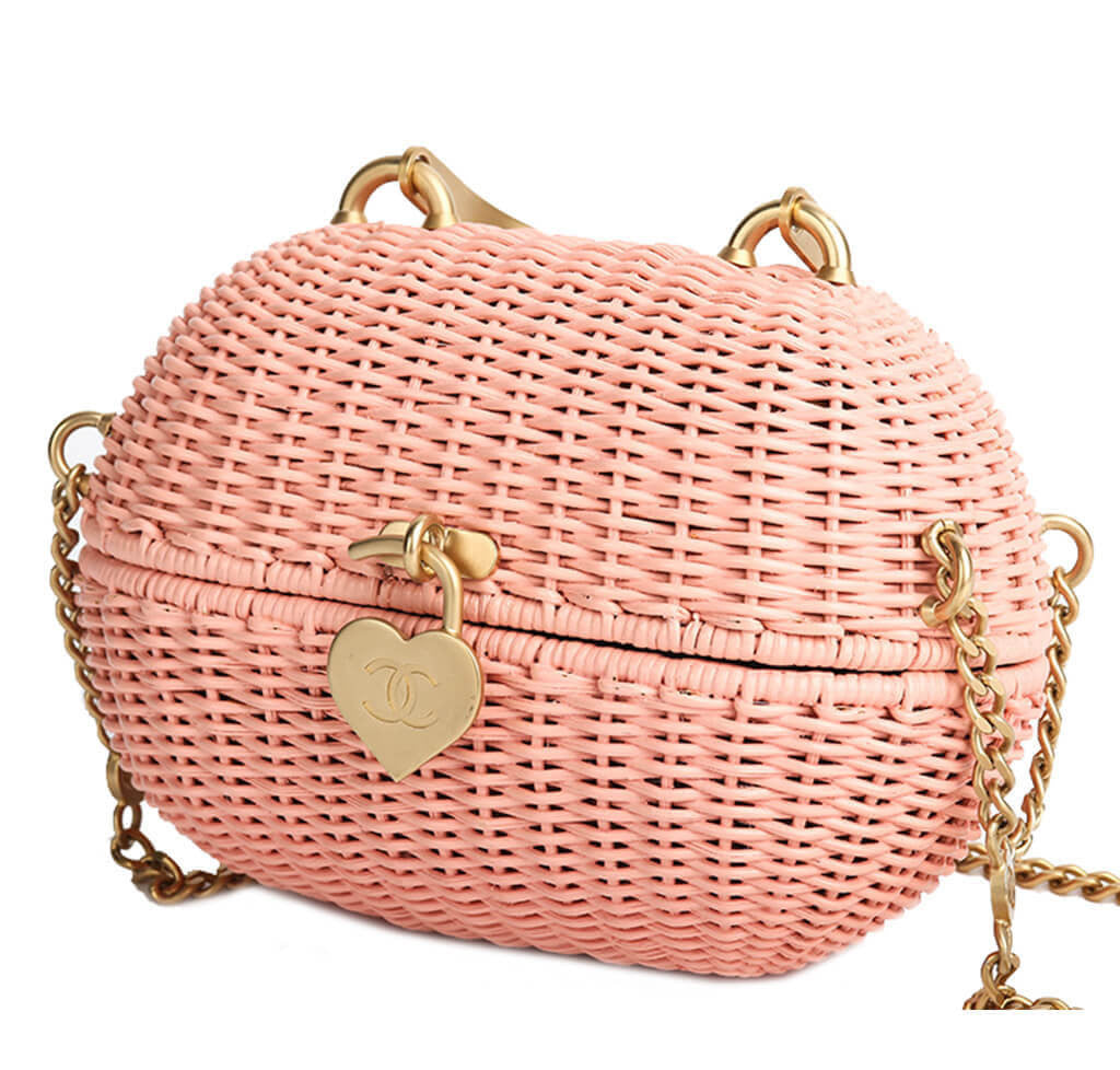 Chanel Wicker Shoulder Bag Pink、mySite、garminoutage.com