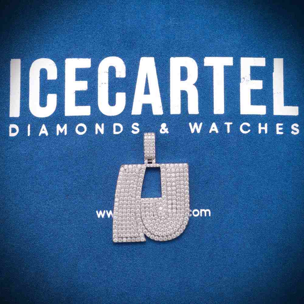 LJ Custom Moissanite Pendant 14K White Gold、mySite、hinf8tx79