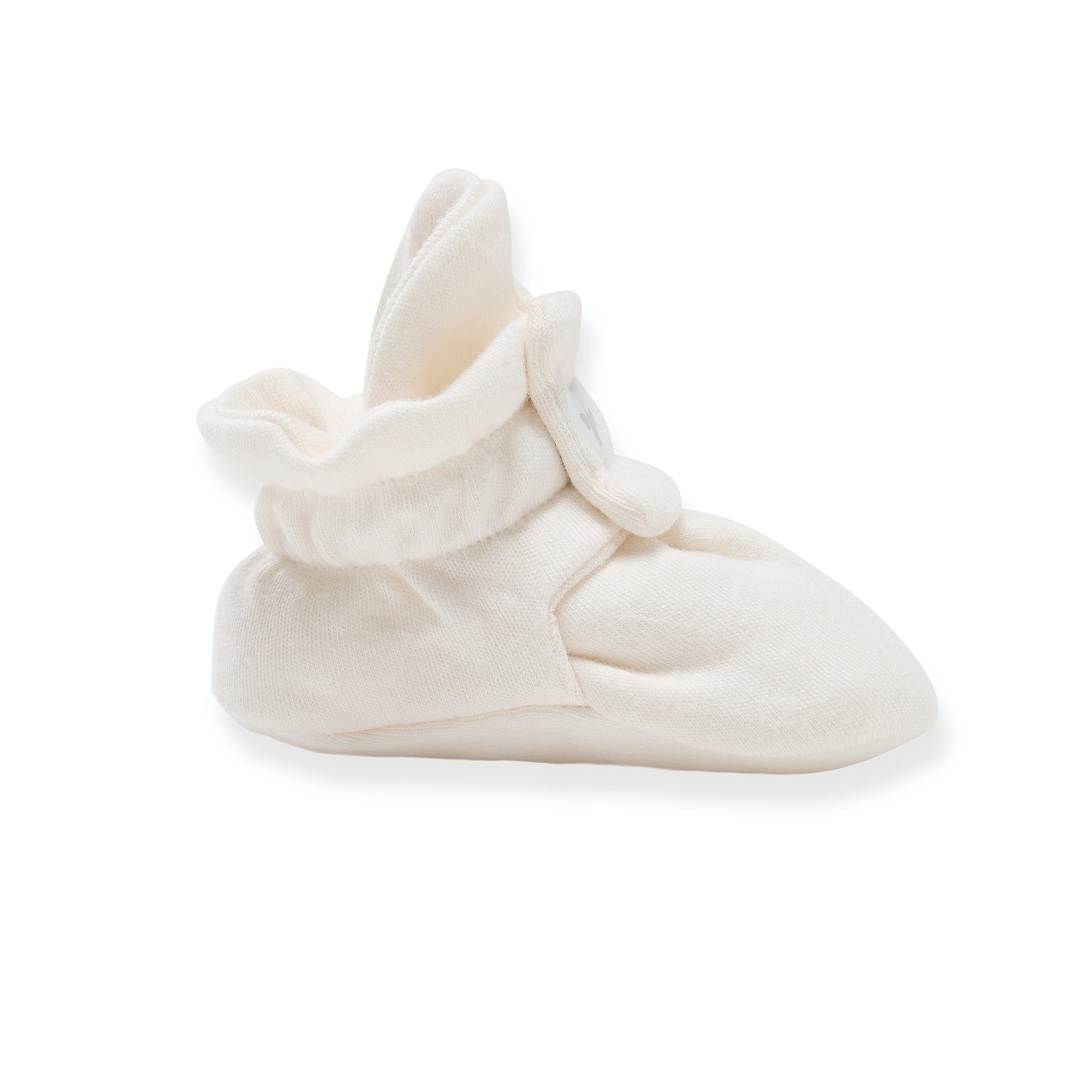 Solid Organic Cotton Baby Booties - Eggshell、mySite、g9winljtr