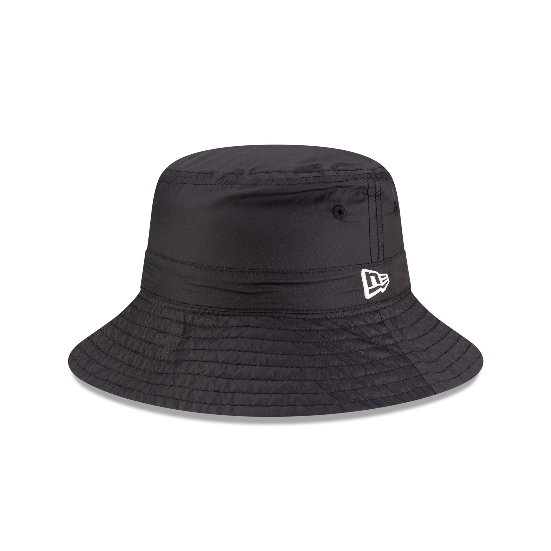 New Era Cap Packable Ripstop Black Bucket Hat、mySite、vikingsvslions