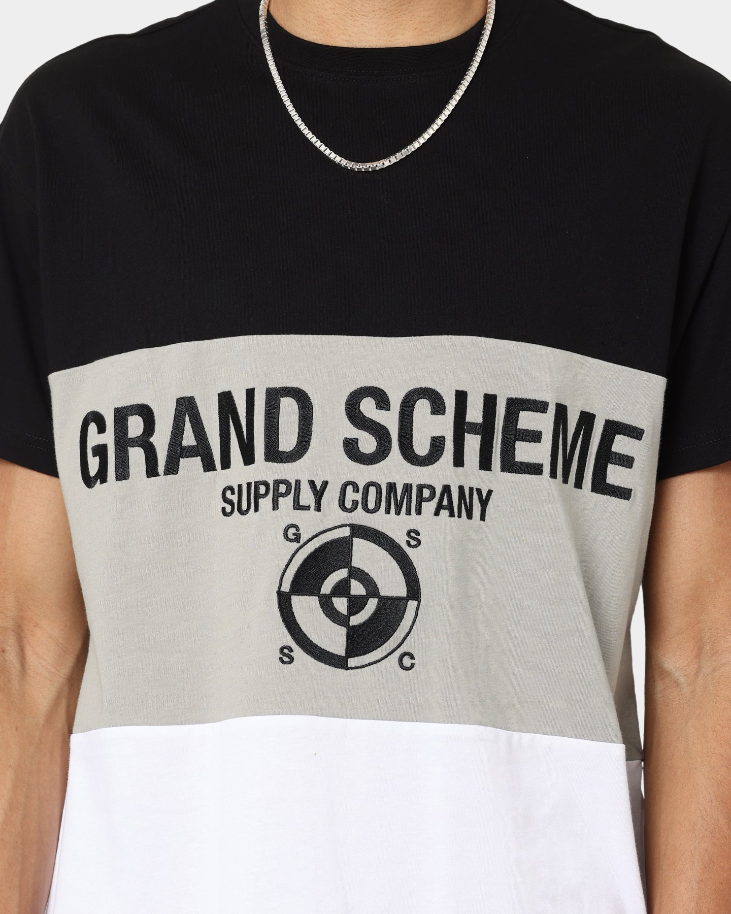 Grand Scheme Colour Block T-Shirt Black/White/Grey、mySite、zt4zffjzw