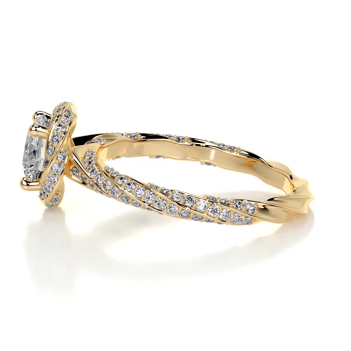 Joanne Diamond Engagement Ring -18K Yellow Gold、mySite、hinf8tx79