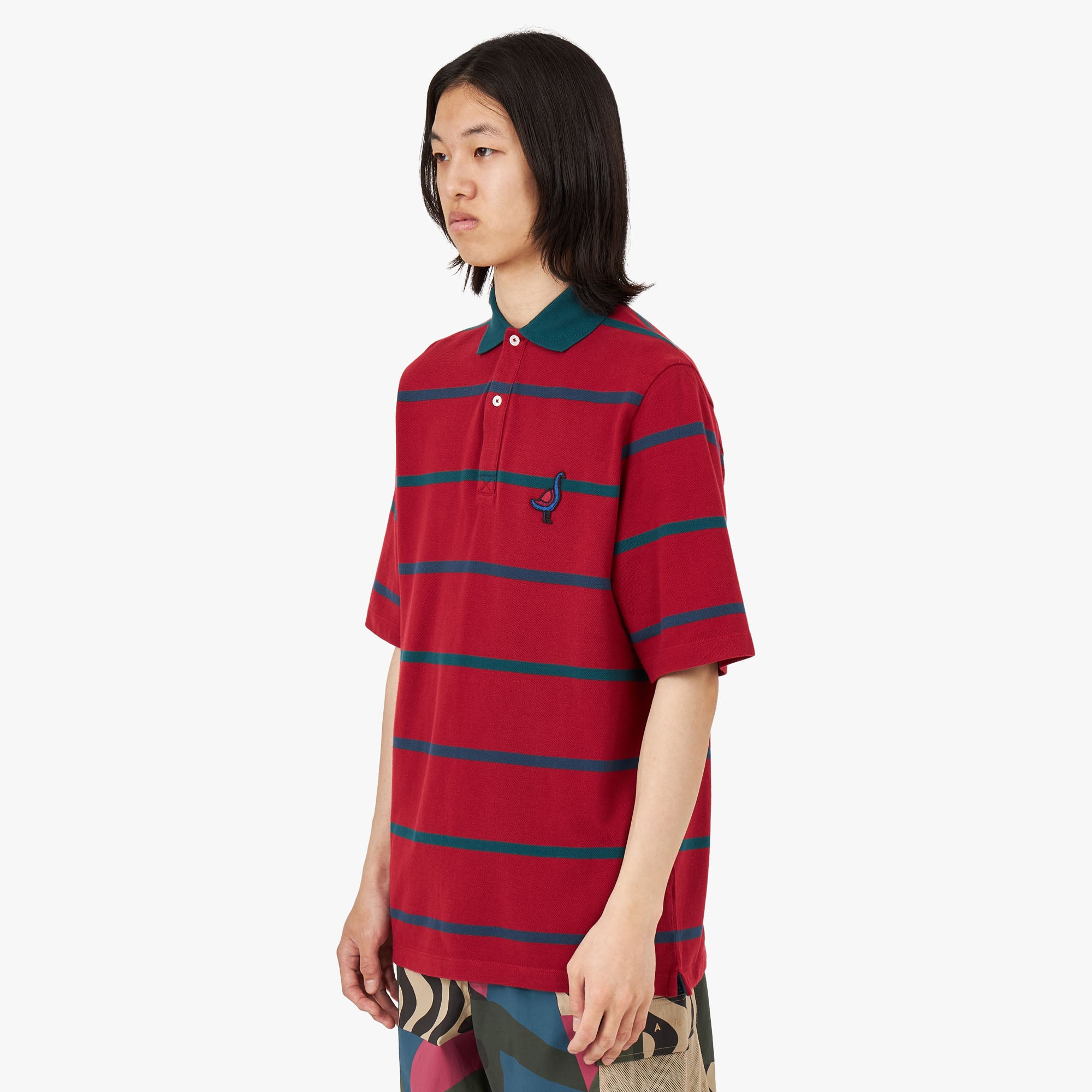  by Parra Fancy Goose Polo Shirt / Red、mySite、merchandisen