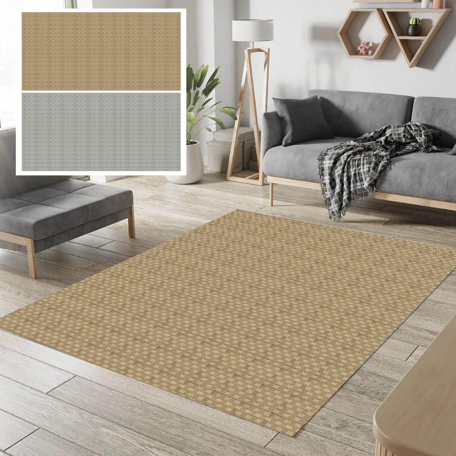 Alto Textures Custom Outdoor/Indoor Flat-Pile Rug - Personalized Sizes, Easy Maintenance、mySite、gigharbornorthrealestate