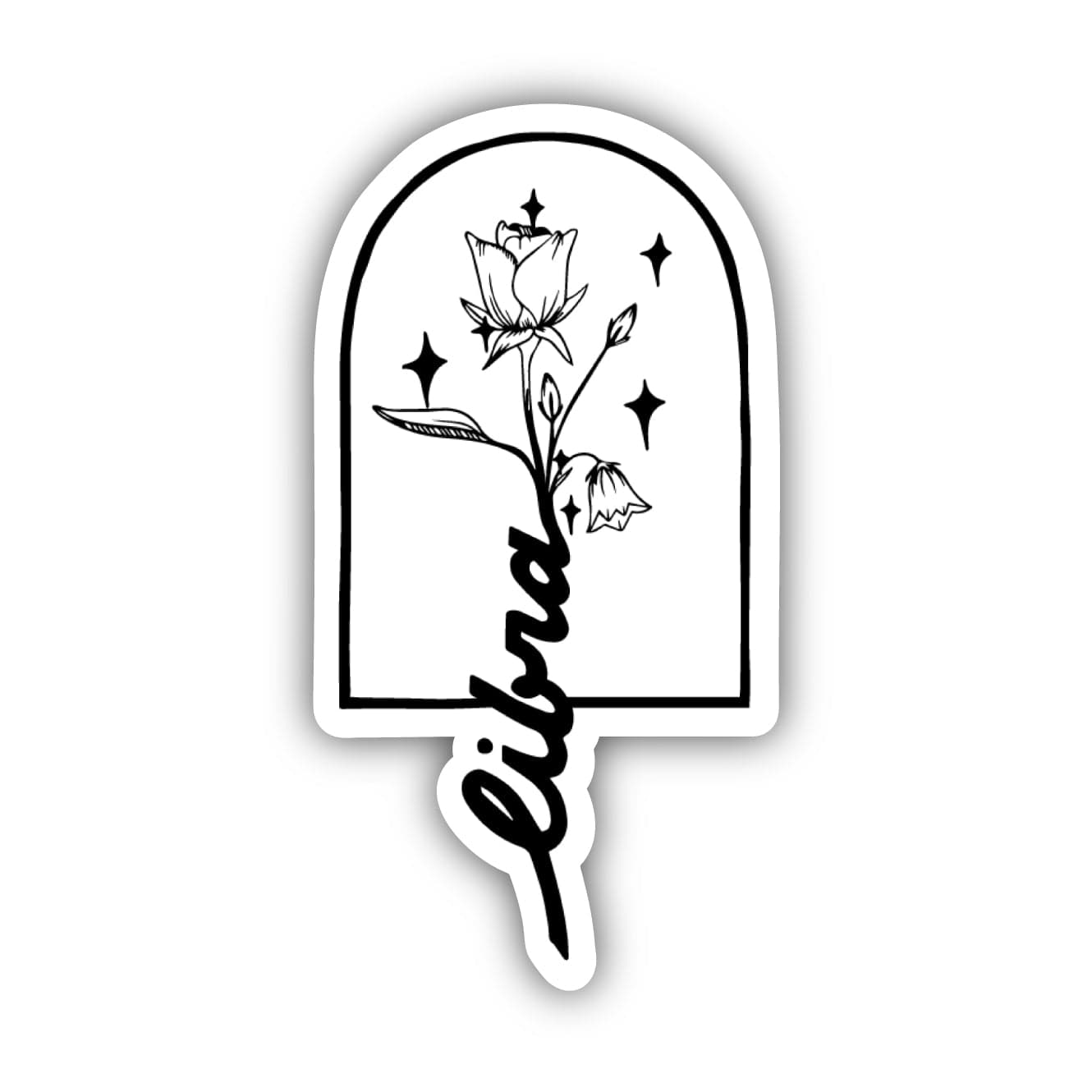  Libra Bluebells & Large Rose Zodiac Sticker、mySite、elrpsem3k
