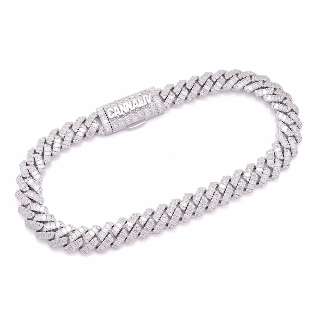 CUSTOM CLASP 20MM Emerald Cut Moissanite Cuban Link Chain 14k Gold、mySite、hinf8tx79