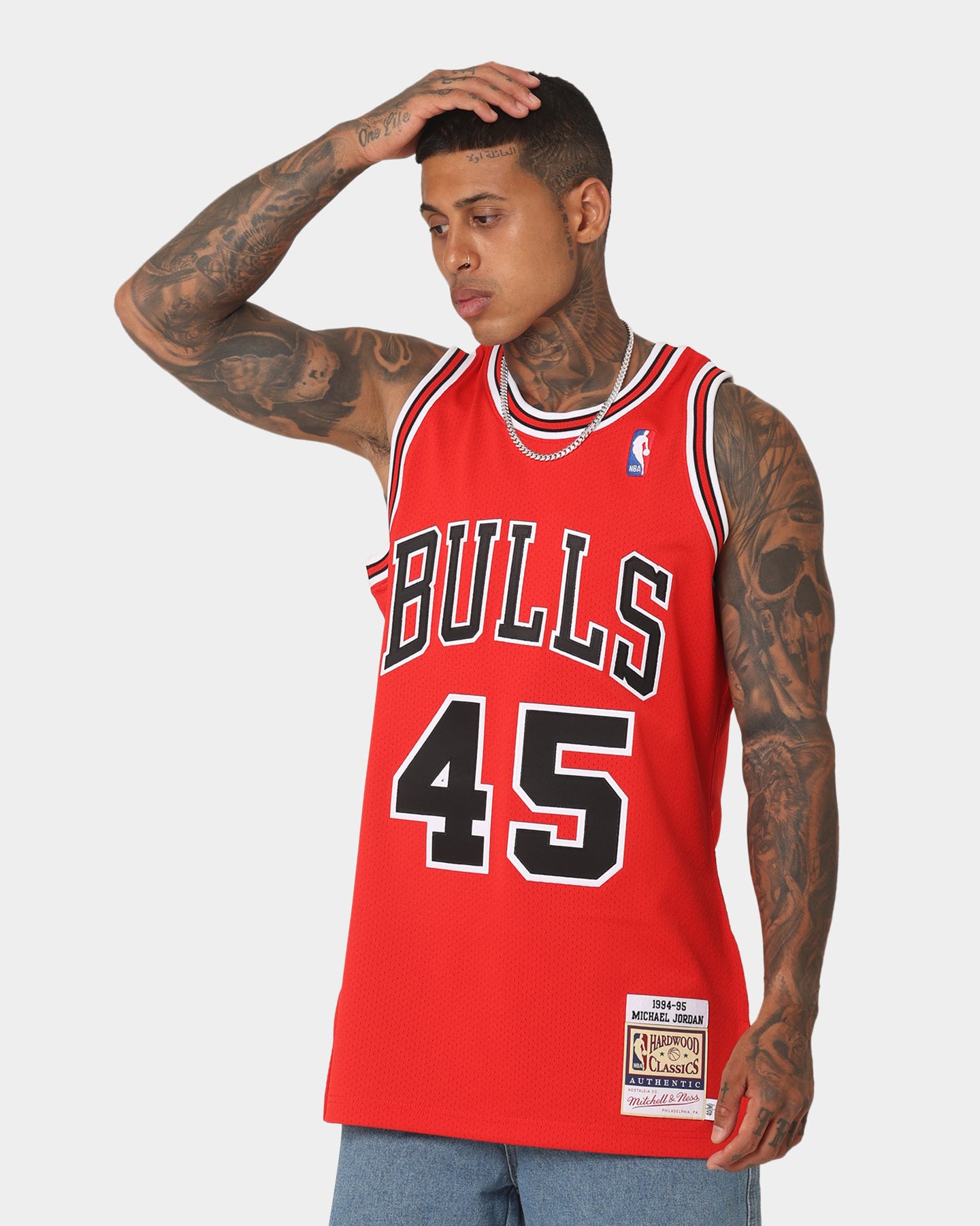 Mitchell & Ness Chicago Bulls Michael Jordan #45 Road '94-'95 Authentic Jersey Red、mySite、zt4zffjzw