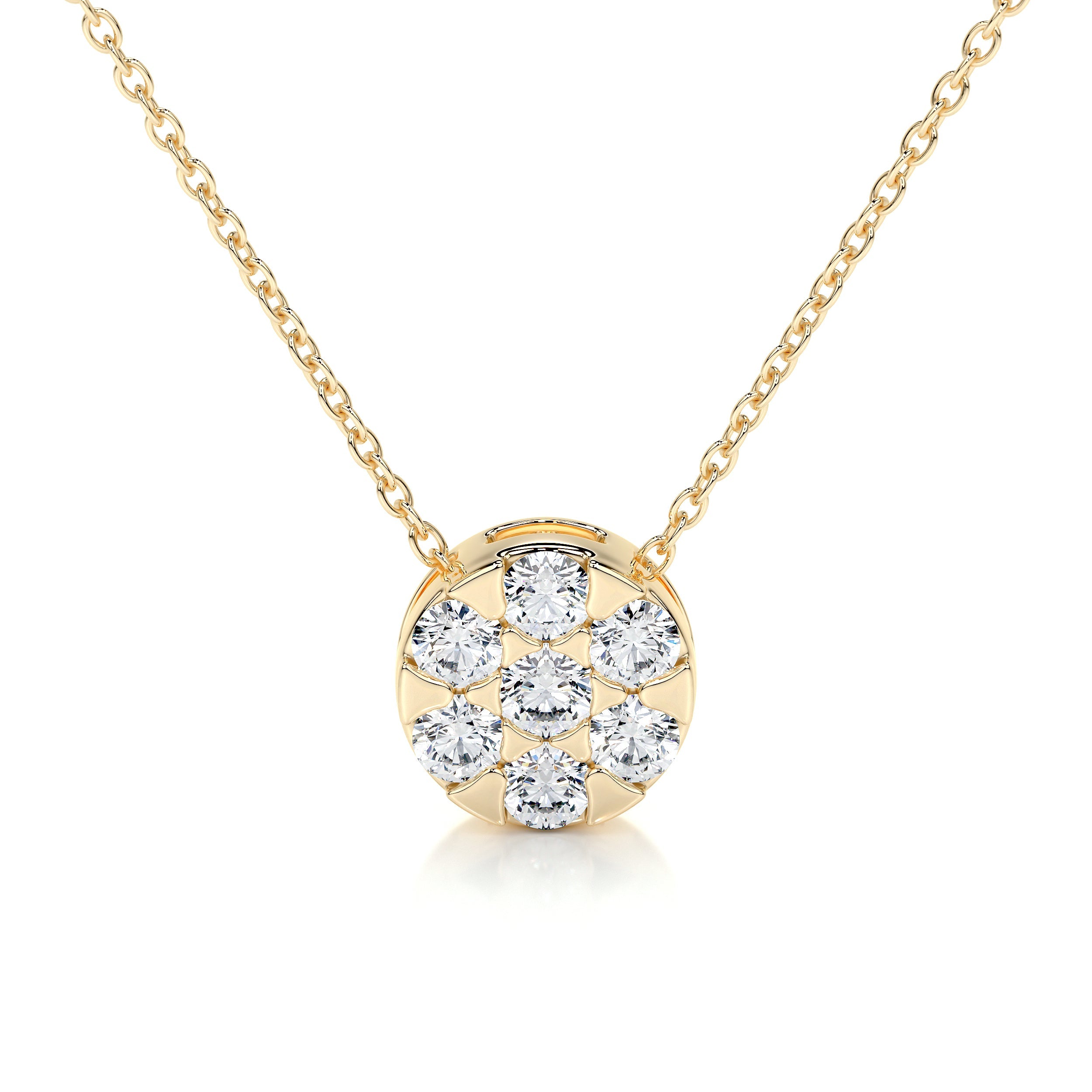 Josie Lab Grown Diamond Pendant (0.50 Carat) -18K Yellow Gold、mySite、hinf8tx79