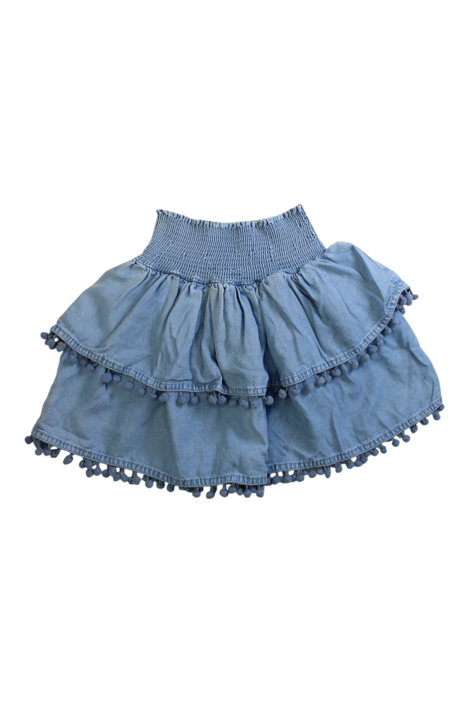 Seed Denim Skirt With Pom Pom Trim 10Y、mySite、g9winljtr