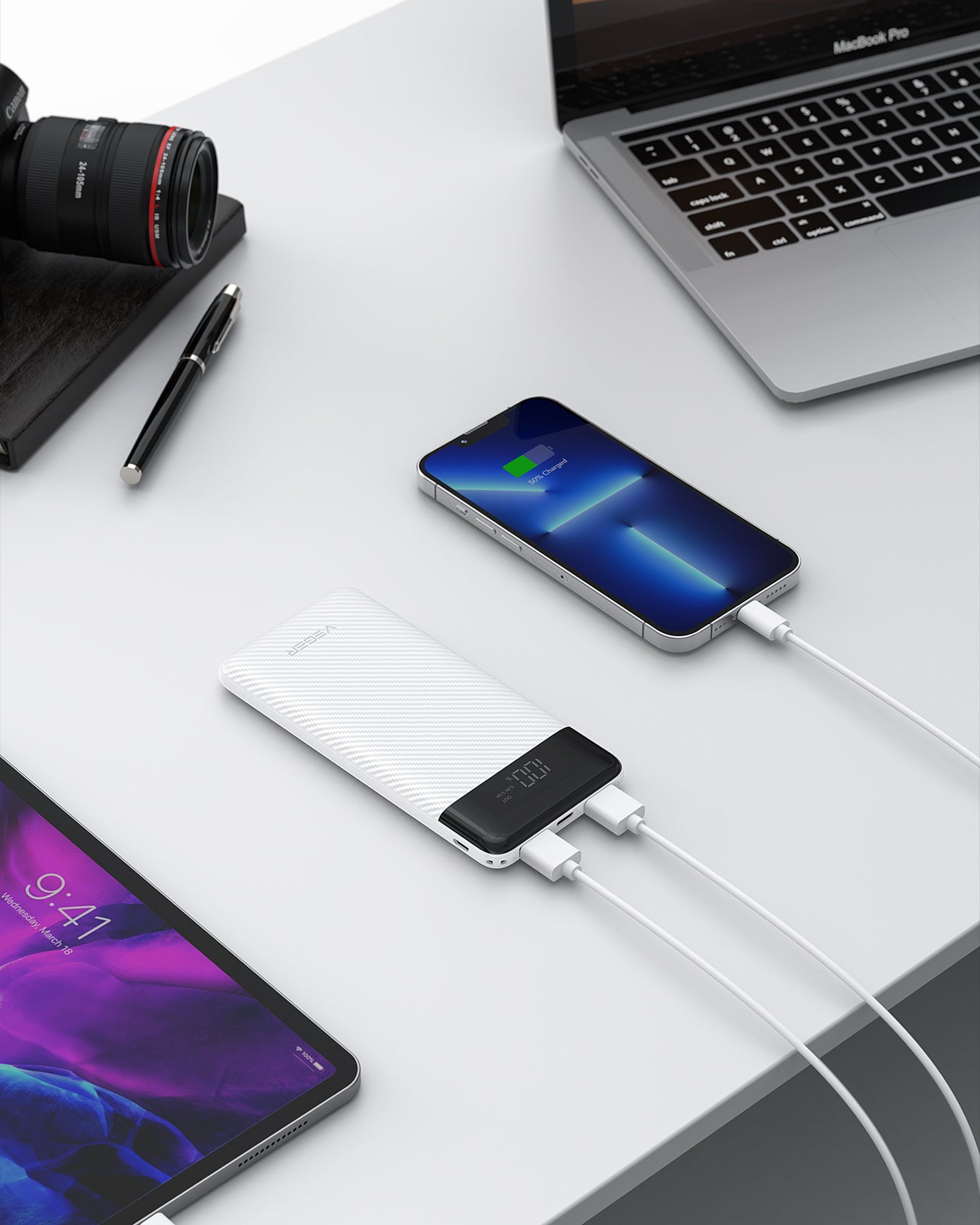 L11 10000mAh Power Bank with LCD Display | Ultra Slim、mySite、fannypackpong