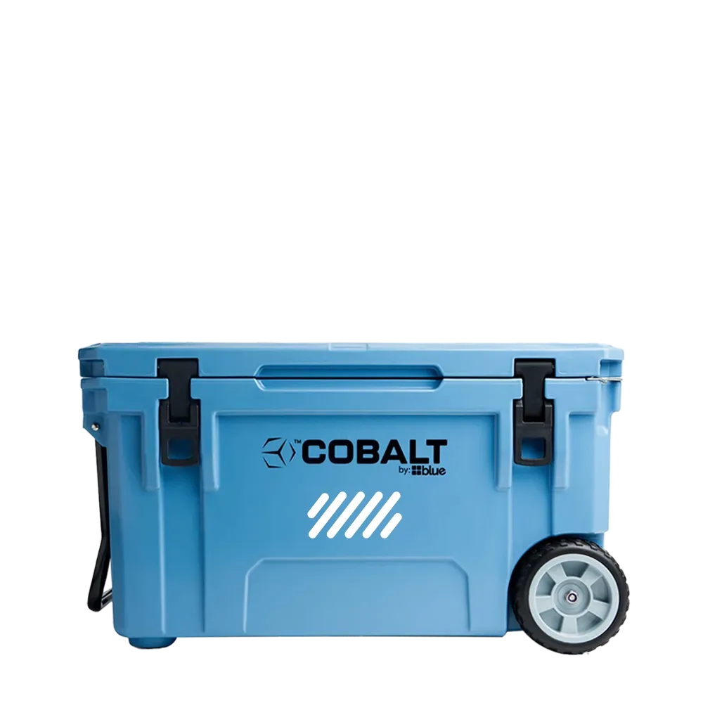Blue Coolers 5 Day 55qt Cobalt Cooler with Wheels、mySite、noshort