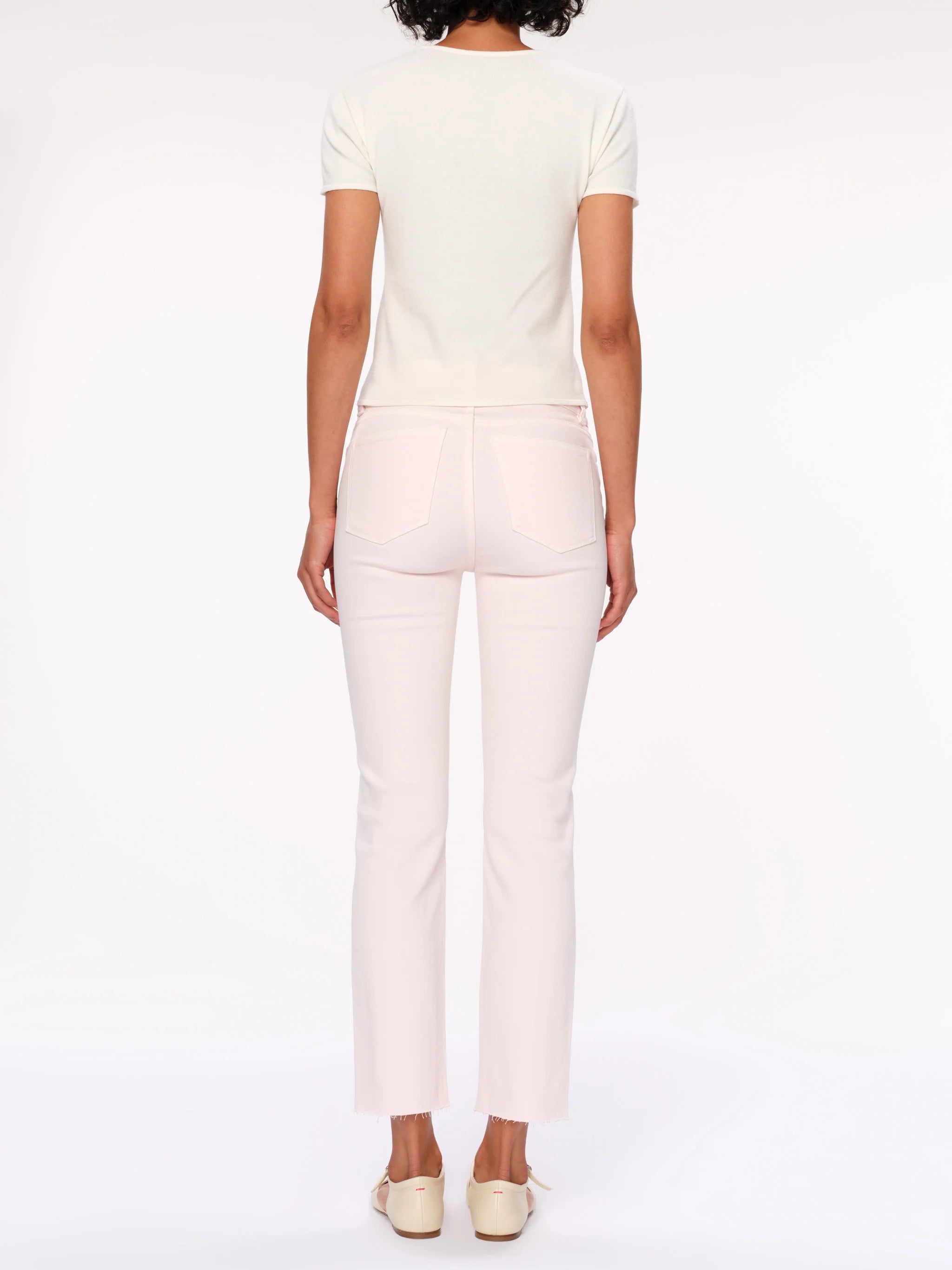 DL1961 Mara Straight: Mid Rise Instasculpt Ankle, Primrose Pink、mySite、noshort