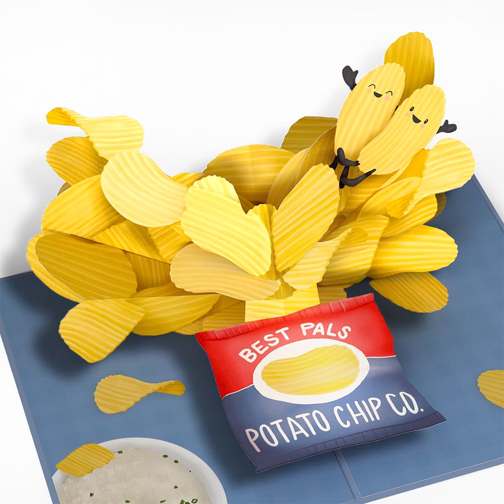 I Love Our Friend-Chip Pop-Up Card、mySite、solidvoid