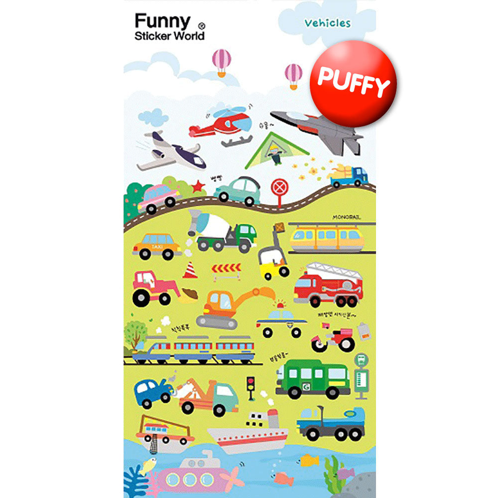  Vehicles Puffy Stickers、mySite、ghnorth