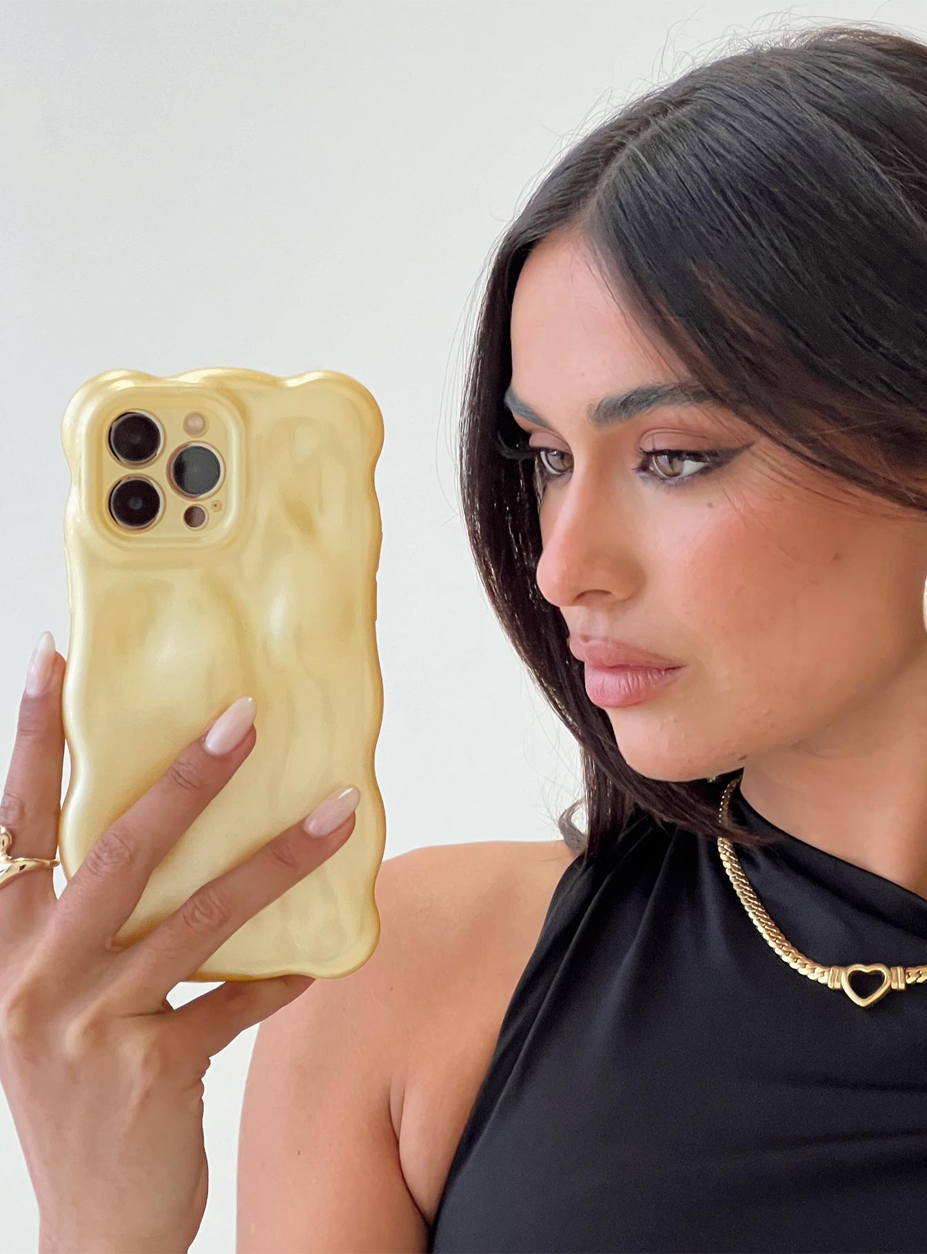 Maceline iPhone Case Yellow、mySite、solidvoid
