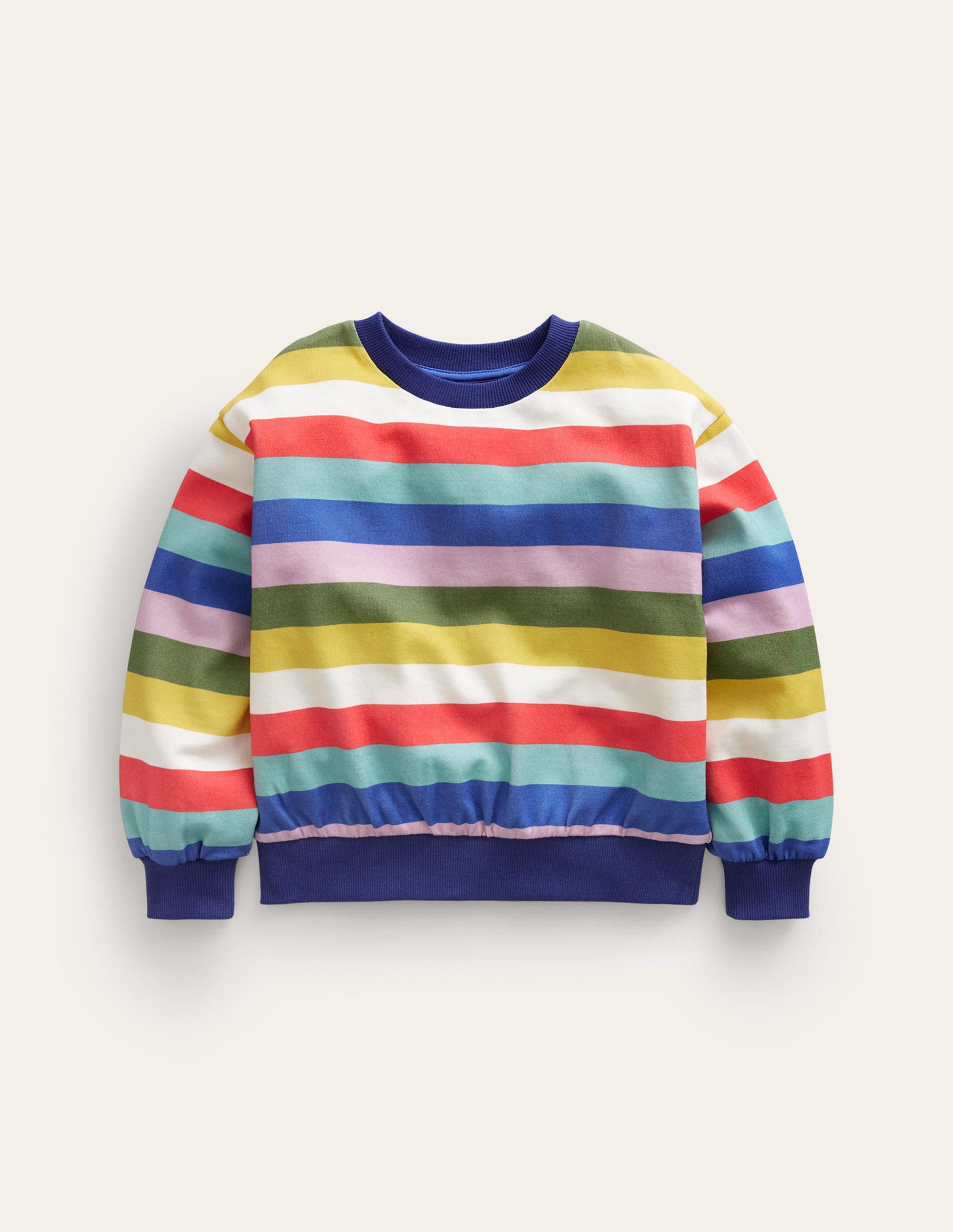  Printed Relaxed Sweatshirt-Multi Stripe、mySite、ashleygrahame