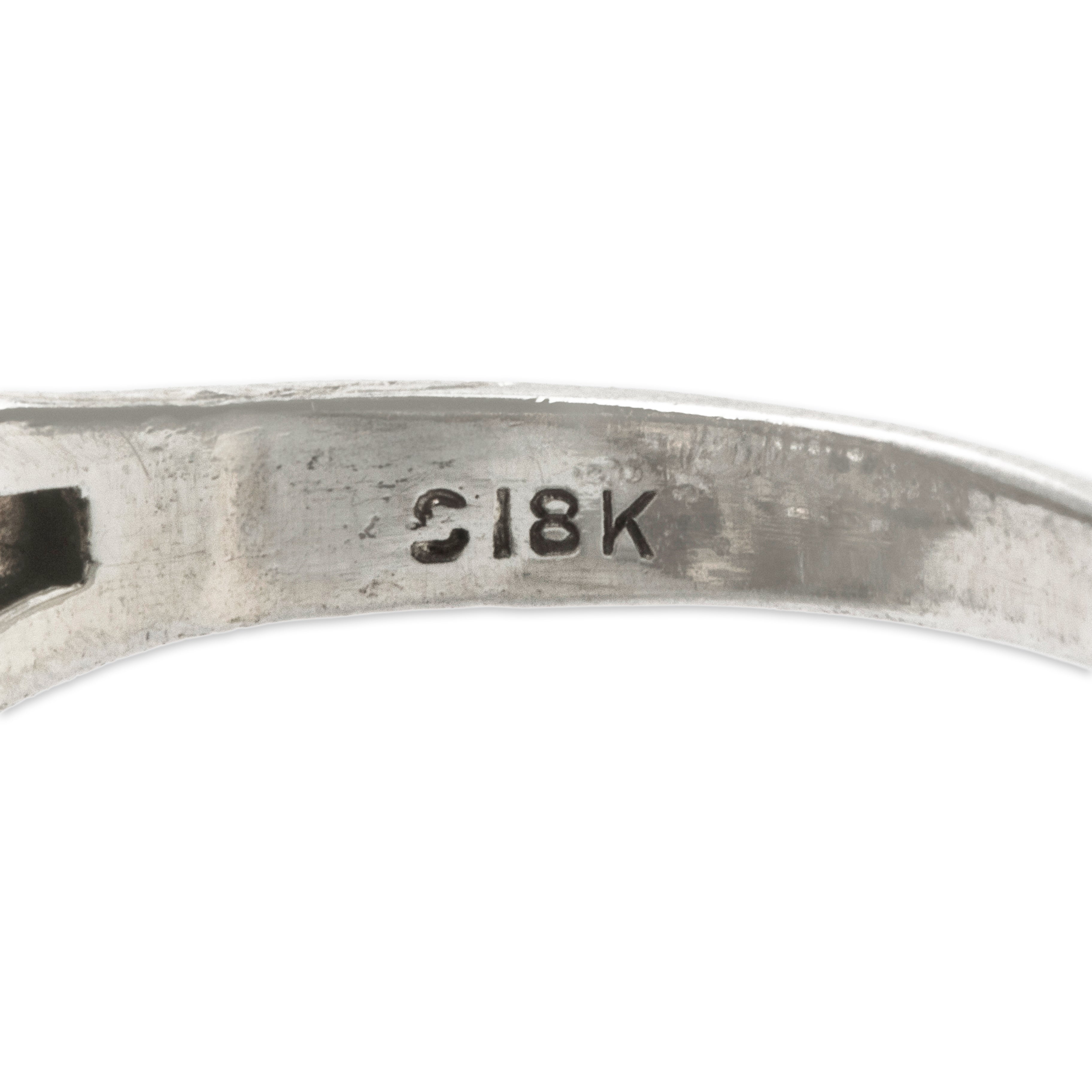 Antique Art Deco 18k White Gold .3cttw Diamond Ring 4.00、mySite、hinf8tx79