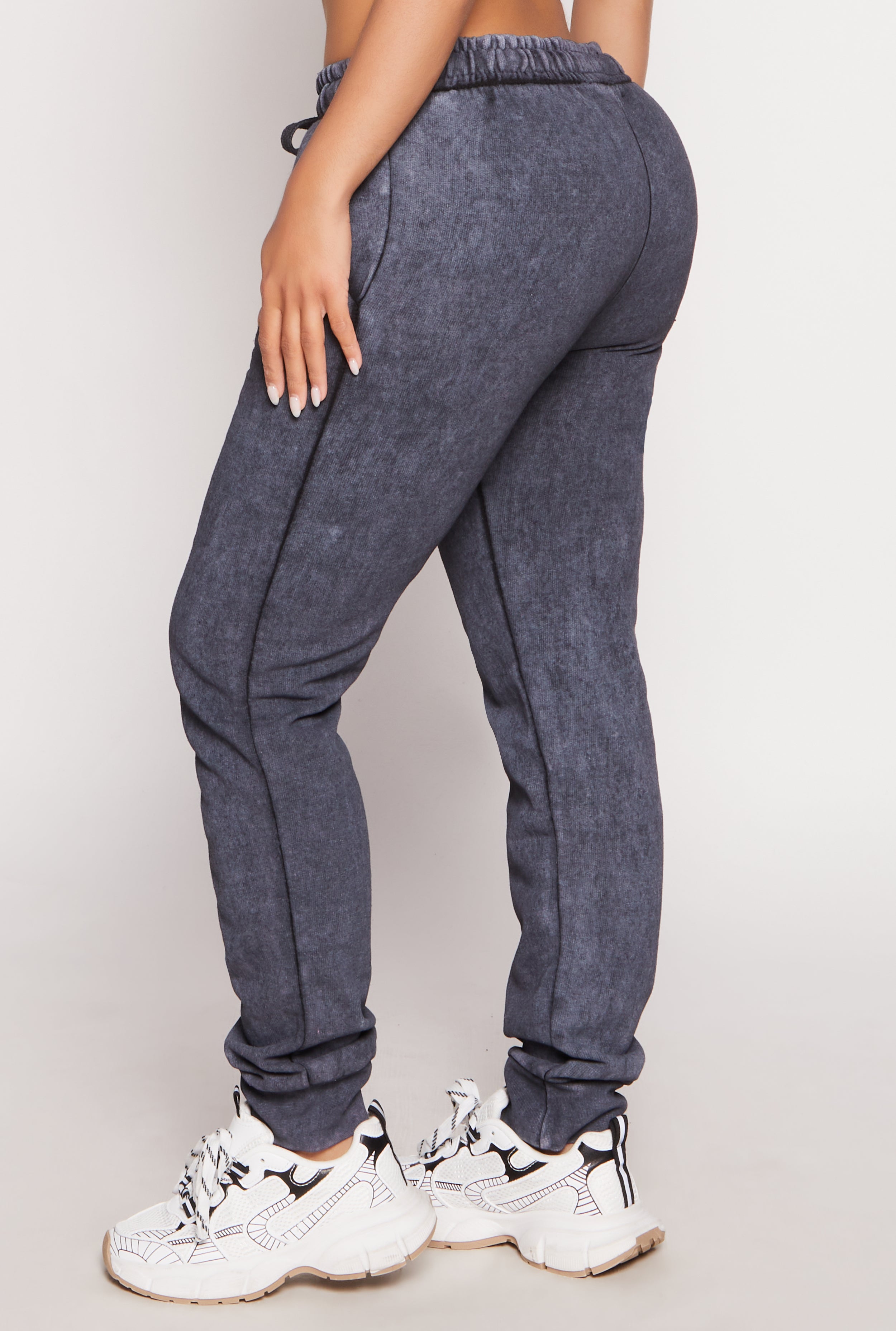 Fleece Acid Wash Drawstring Joggers、mySite、camillekostekn