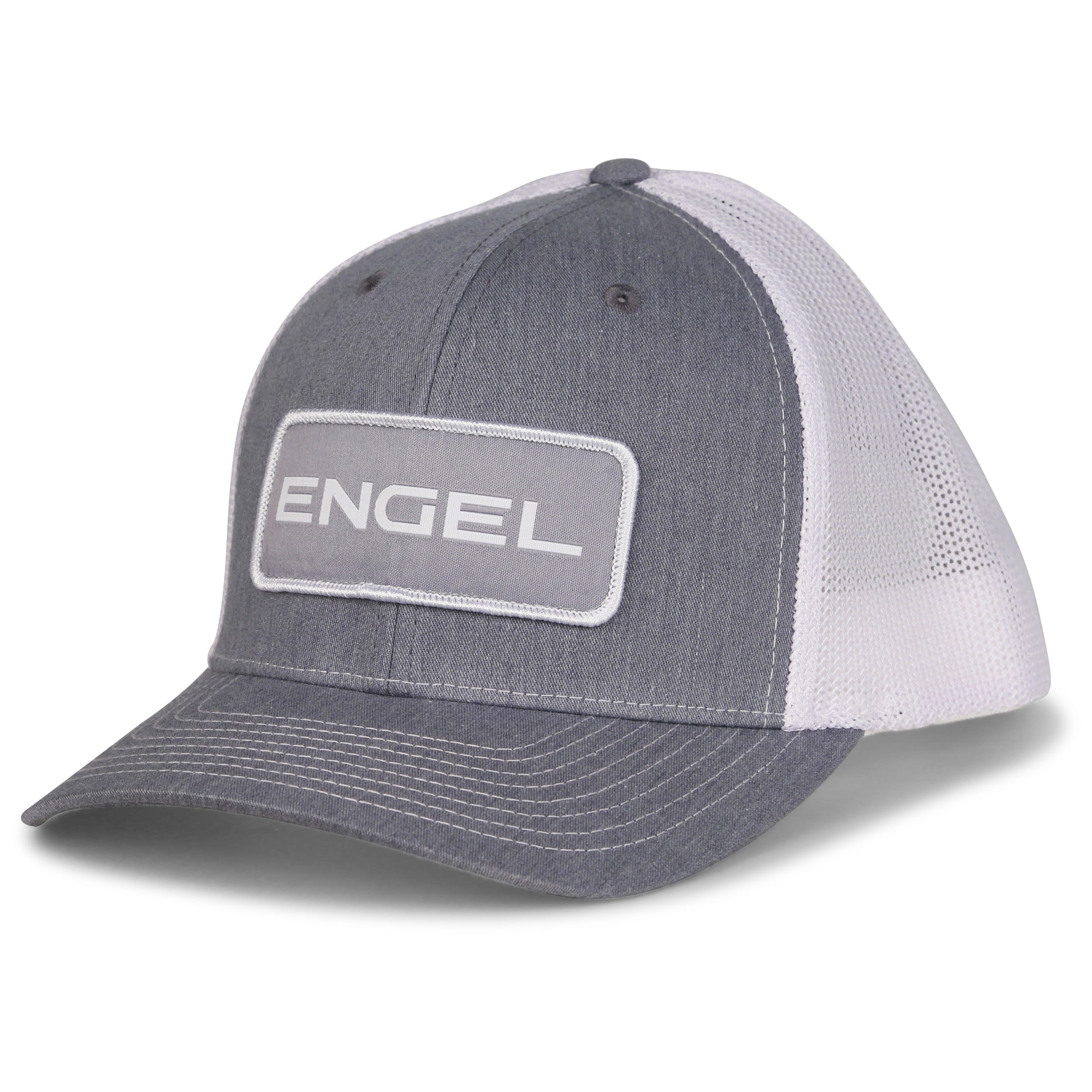 Engel Heather Grey & White 112 Trucker Cap by Richardson®、mySite、noshort