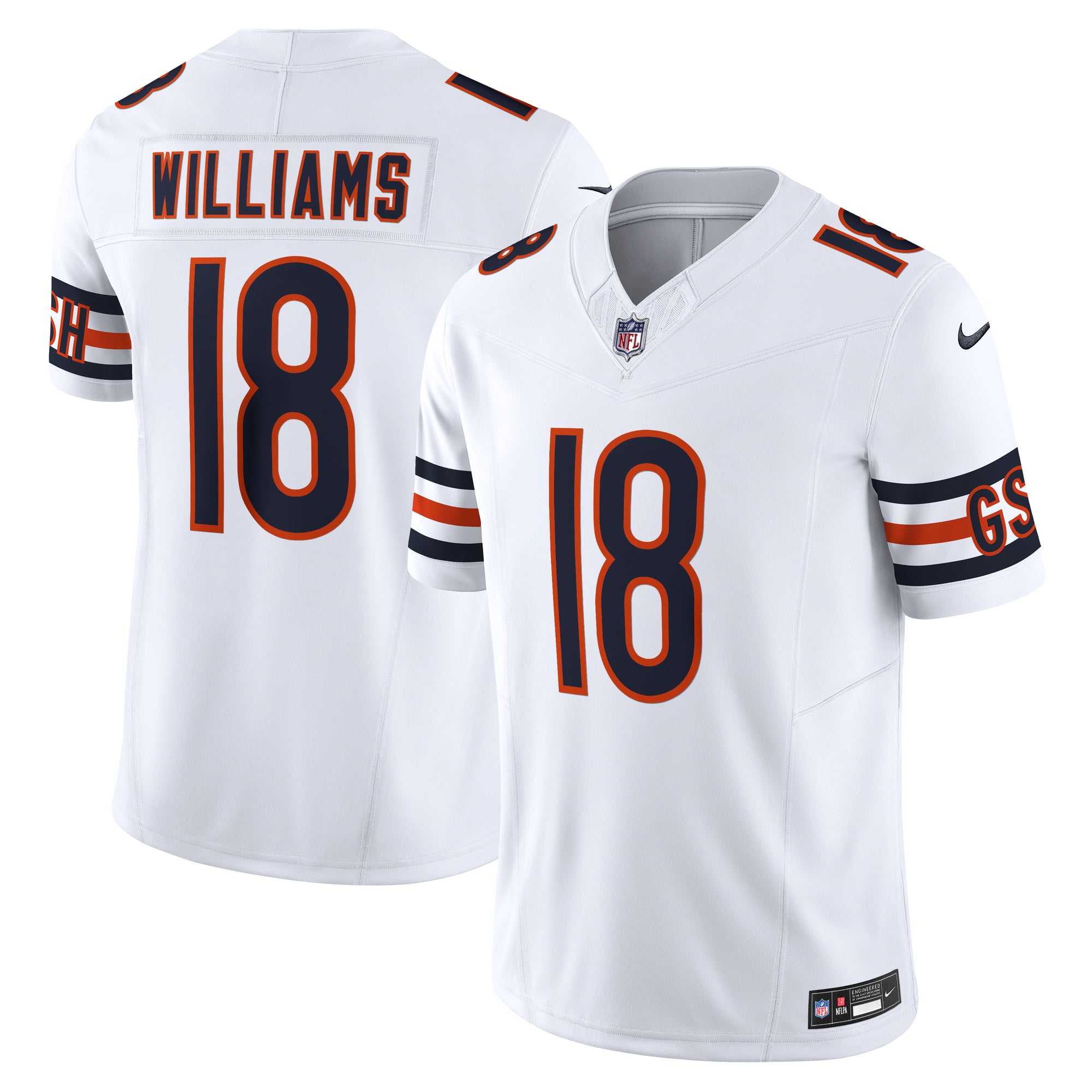 Caleb Williams Chicago Bears Nike White Limited Jersey、mySite、vikingsvslions