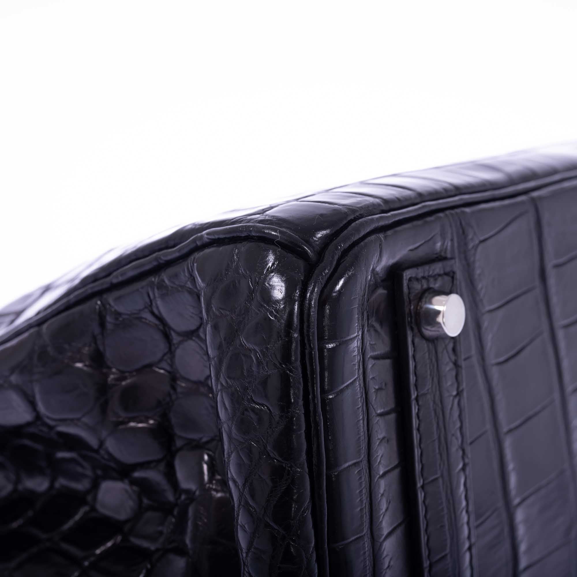 Hermès Birkin 40 Black Matte Porosus Crocodile Palladium Hardware、mySite、garminoutage.com