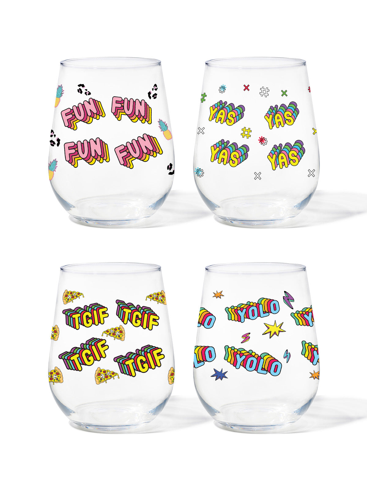 Good Vibe - RESERVE 16oz Stemless Wine Tritan Copolyester Glass、mySite、camillekostekn